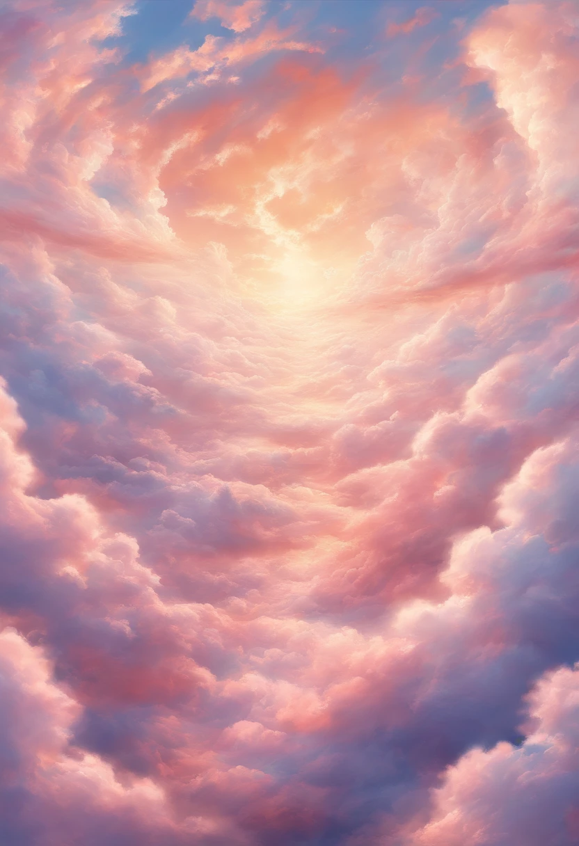 Skysky,White clouds in a dreamy sky。Brilliant clouds. Like a dragon's clouds。8K