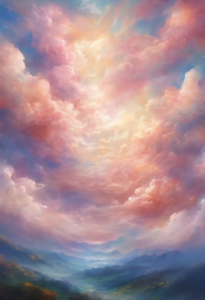 Skysky,White clouds in a dreamy sky。Brilliant clouds. Like a dragon's clouds。8K