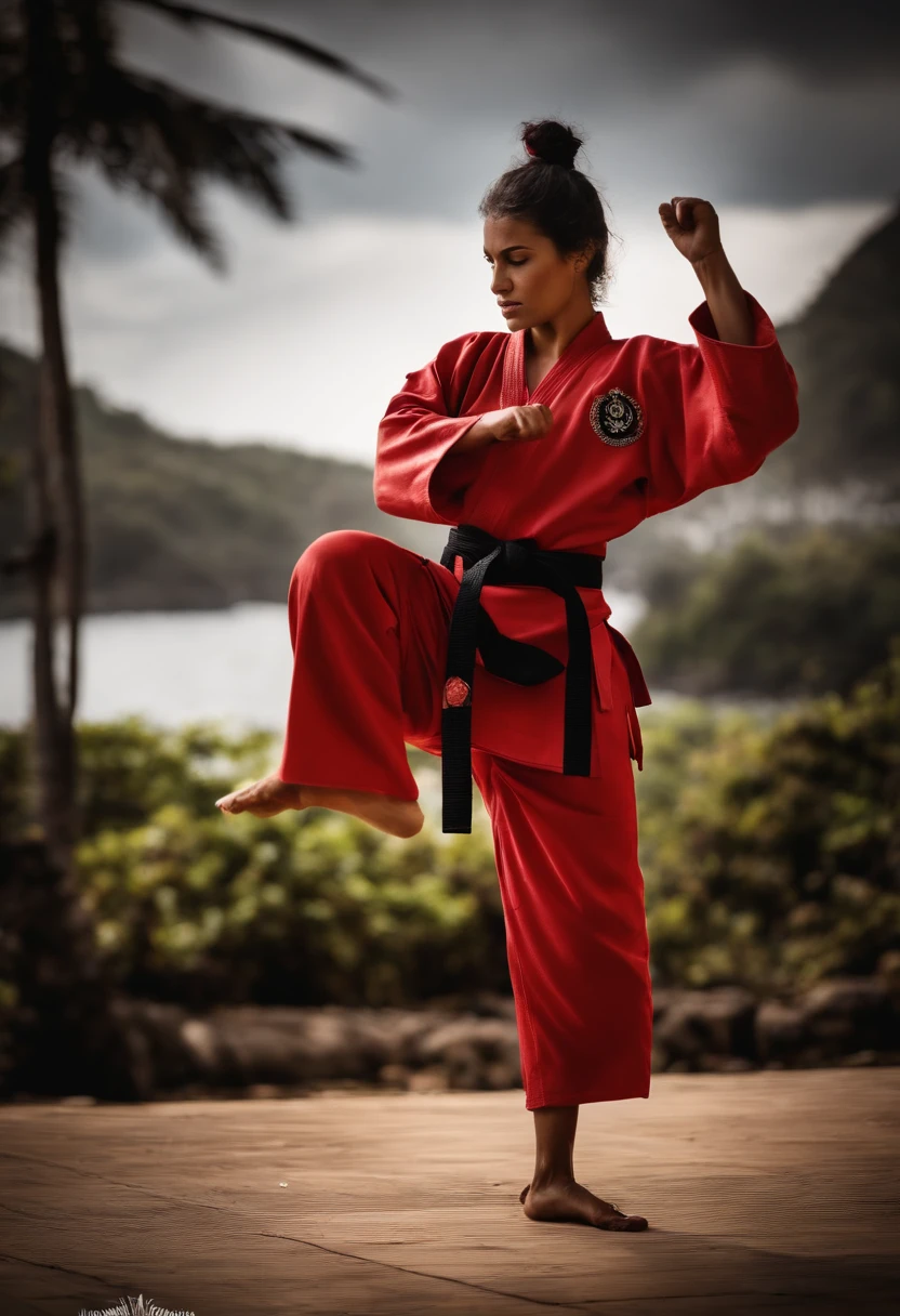 Minha foto transformar em cenario de luta faixa preta karateka