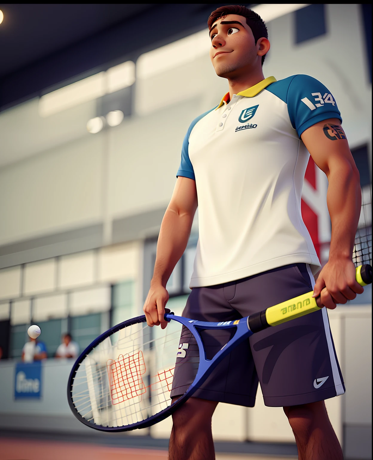handsome confident male tennis player, tennis cap, short sleeves, brascarf, carrying tennis bag, shorts, tennis shoes, tennis racket, outside the tennis court, full body, photorealism, photorealism, masterpiece, realism, photorealism, photorealistic digital art trends in artstation 8k HD detailed realistic, detailed,, ultra-detailed, realistic materials, armature, best quality, ultra-high resolution, (realism: 1.4),, high resolution, detailed, Original photo, sharp, by lee jeffries nikon d850 film stock photograph 4 kodak portra 400 camera f1.6 lens Rich colors Ultra-realistic realistic materials Dramatic lighting trends on the UnrealEngine ArtStation Cinestill 800,