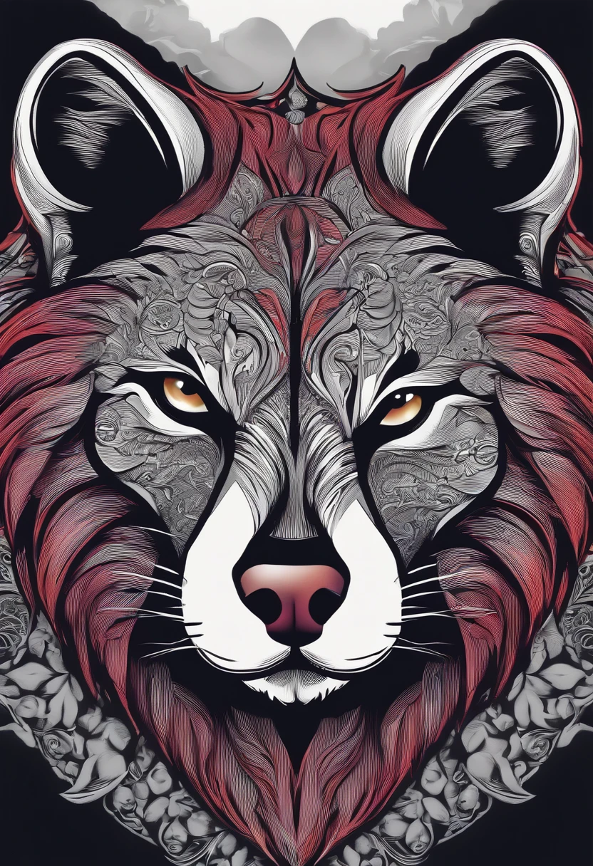 Logotipo com lobo mau e as iniciais LG$