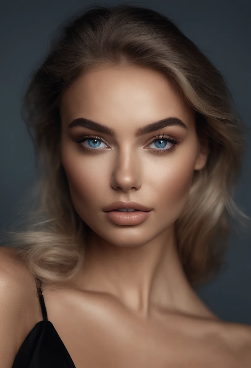 Arafed Mujer totalmente ,blonde, Chica sexy con ojos azules, ultra realista desnuda, meticulosamente detallado, Retrato Sophie Mudd, ojos grandes, Violeta Myers, sin maquillaje, Maquillaje natural, cara con artgram, maquillaje sutil, Impresionante foto de cuerpo completo arrodillado en la cama, En el dormitorio, Medium to large size bust
