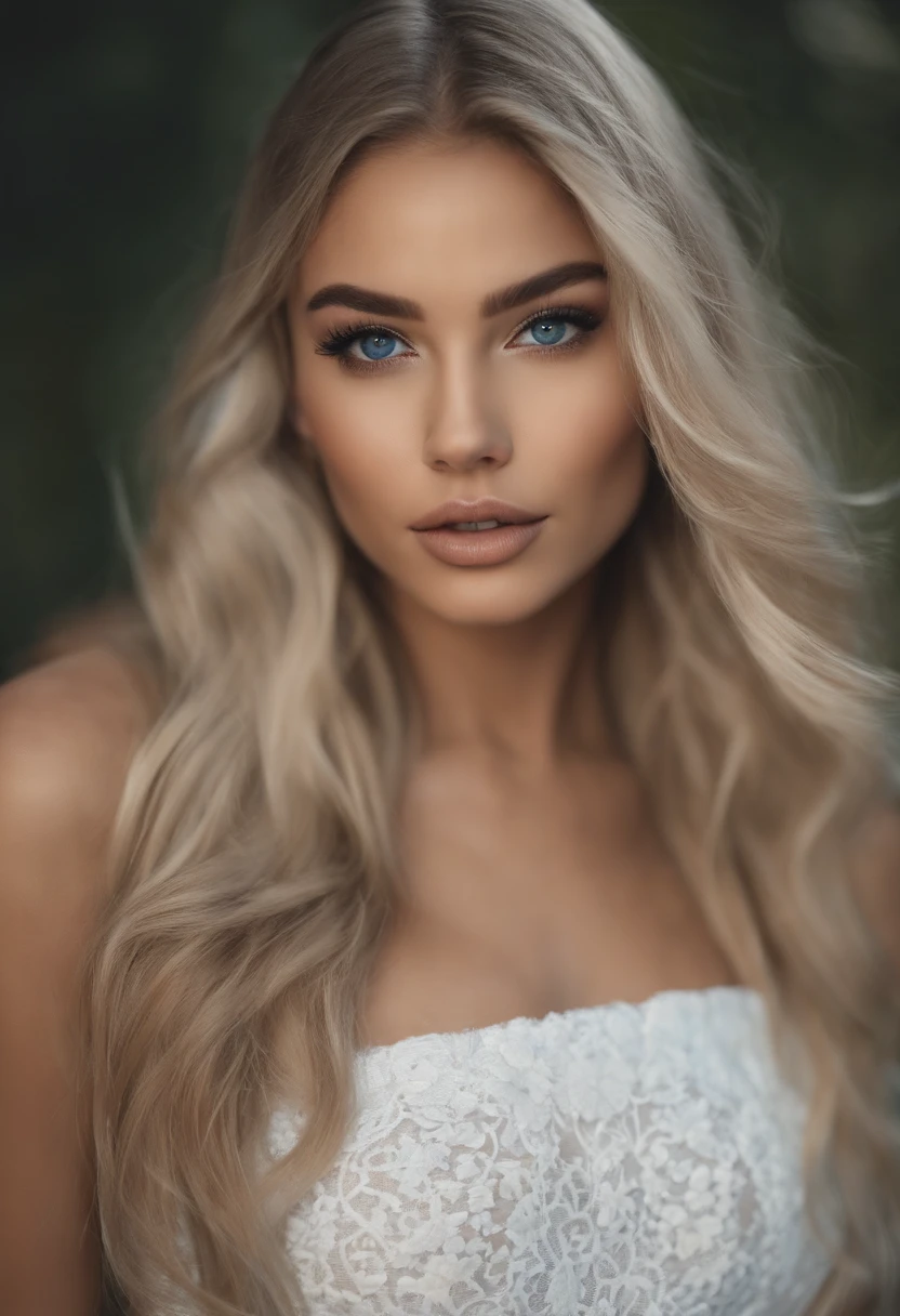 Arafed Mujer totalmente ,blonde, Chica sexy con ojos azules, ultra realista desnuda, meticulosamente detallado, Retrato Sophie Mudd, ojos grandes, Violeta Myers, sin maquillaje, Maquillaje natural, cara con artgram, maquillaje sutil, sexy photo in ligerie full body