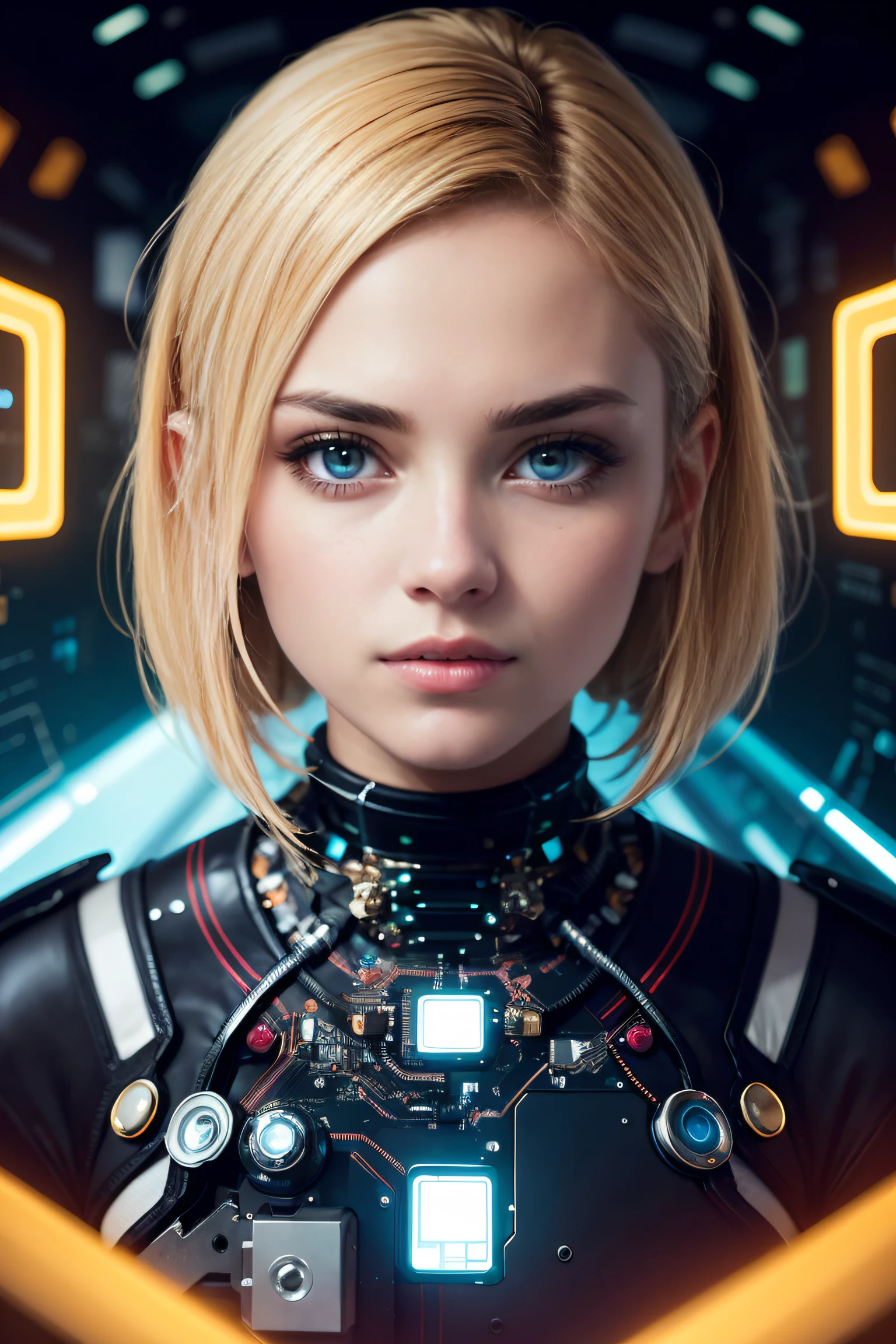 beautiful woman repairing a quantum computer, large ultra detailed technical parts, complex structures, ultra detailed shiny reflections, future style, detailed cinematic effects, ultra detailed reflections, ultra animated detailed digital art, beautiful realistic face, beautiful eyes, perfect focus, highest possible resolution, by Tokaito