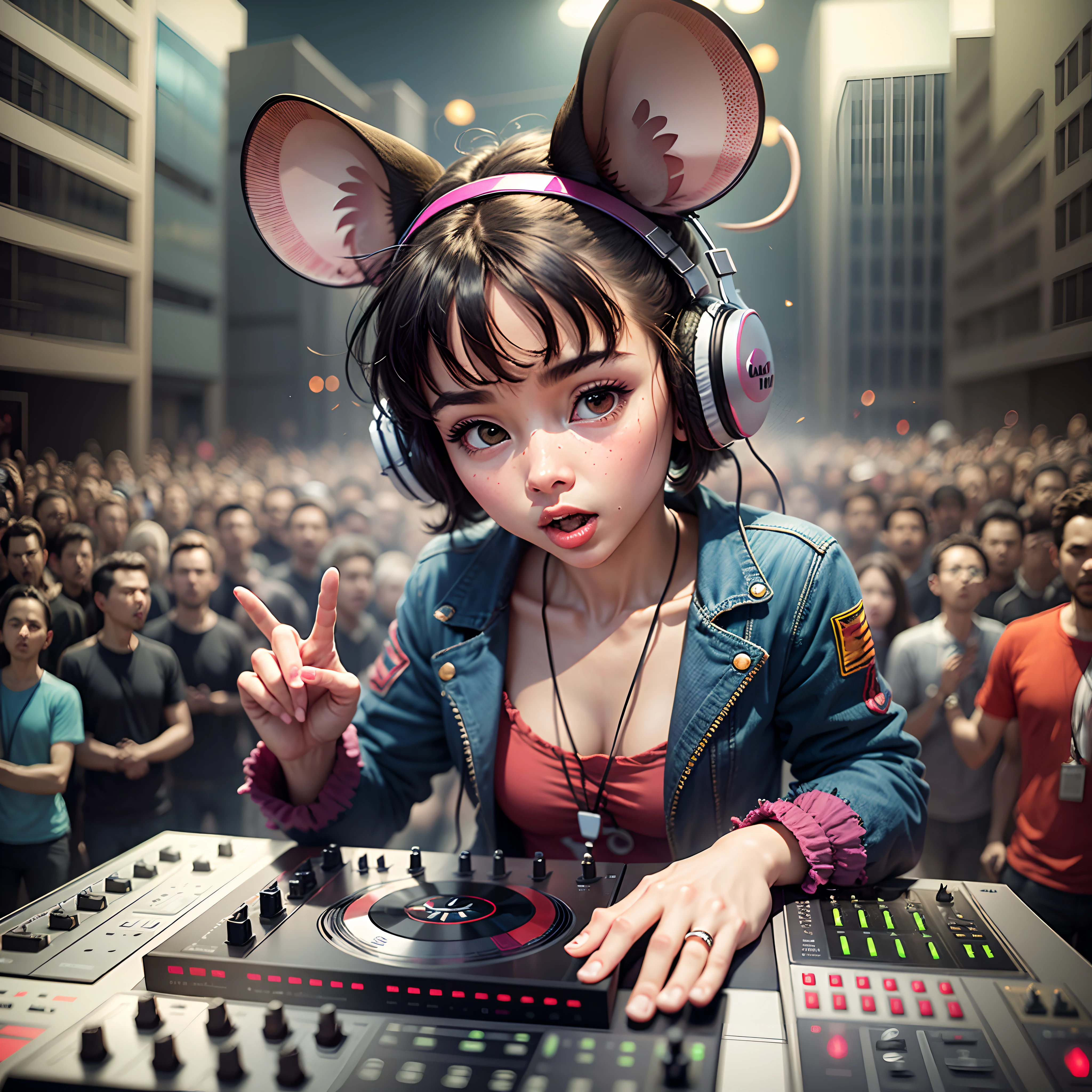 Create a DJ mouse，Look at the crowd