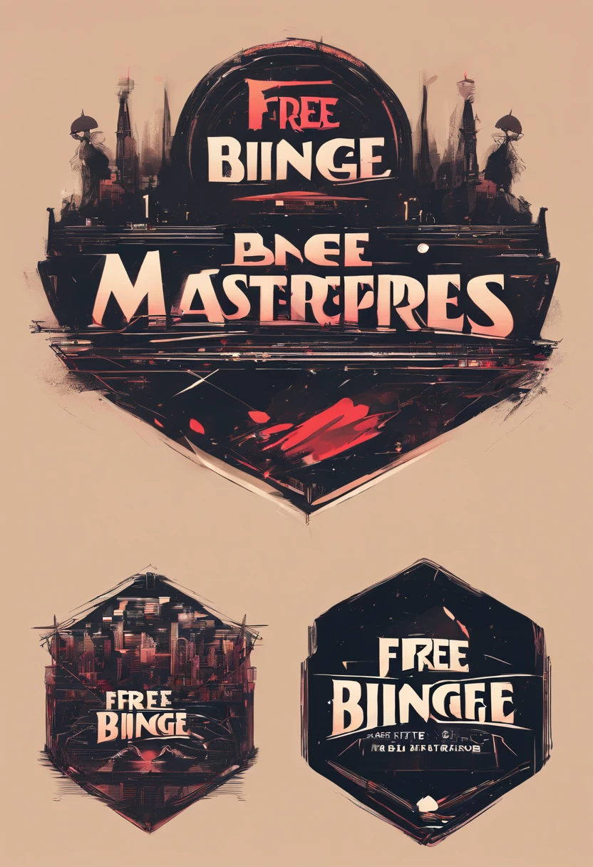 Make a logo of a streaming platform ((Free Binge)) , Masterpiece, similar logo like Netflix