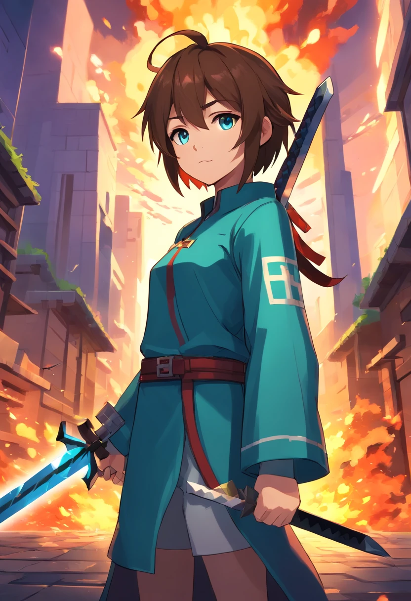 Minecraft, boneco 2 t. Intini, Union ration. Folheto de Harvard, coisas no. aspecto. foto de perfil do discord. Garoto com cara de mau. Estilo desenho anime 2 d. Minecraft sub. Holding a sword and me staring earnestly at the camera. aspecto flamejante. (((((steve))))