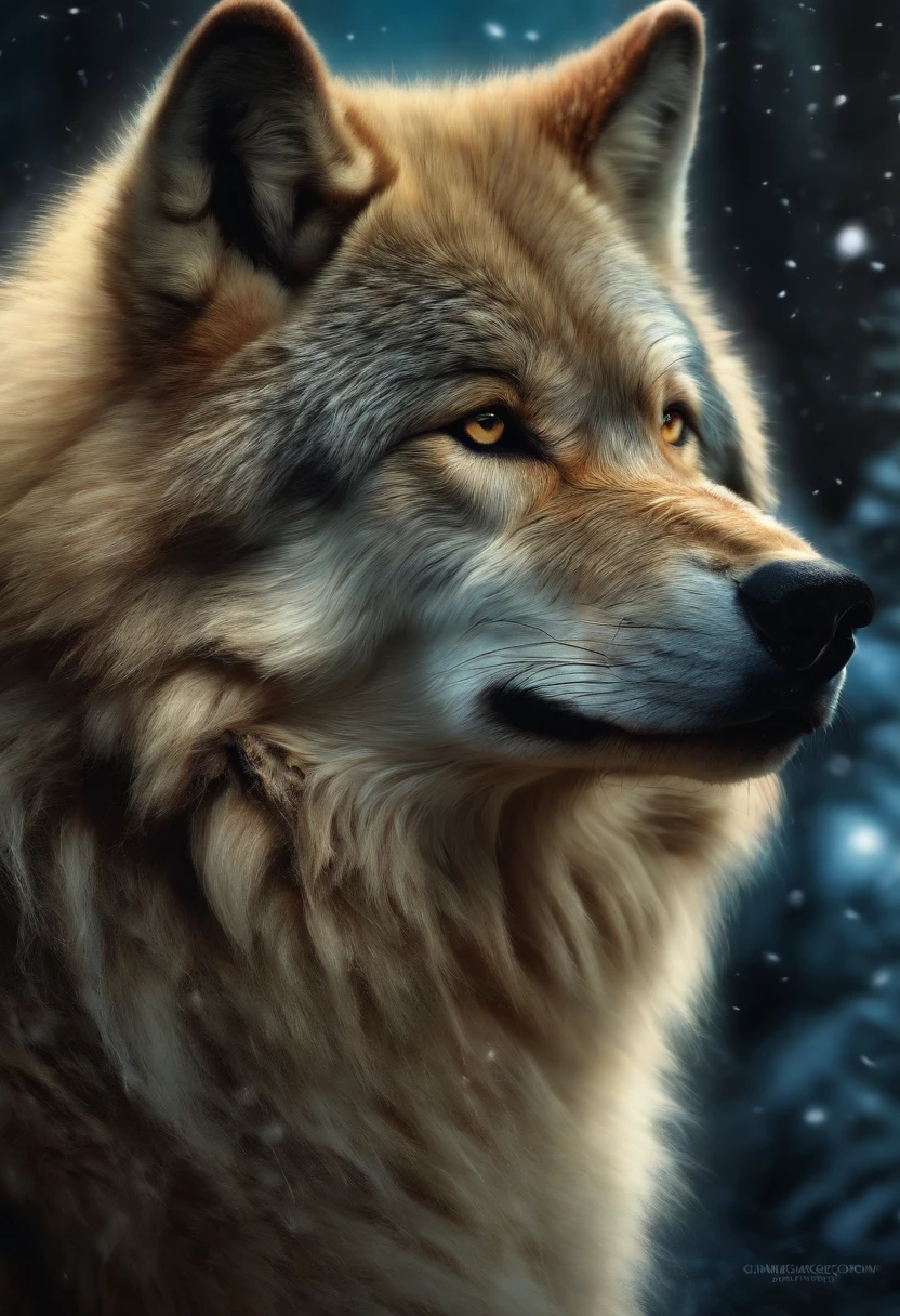 Chubby furry wolf