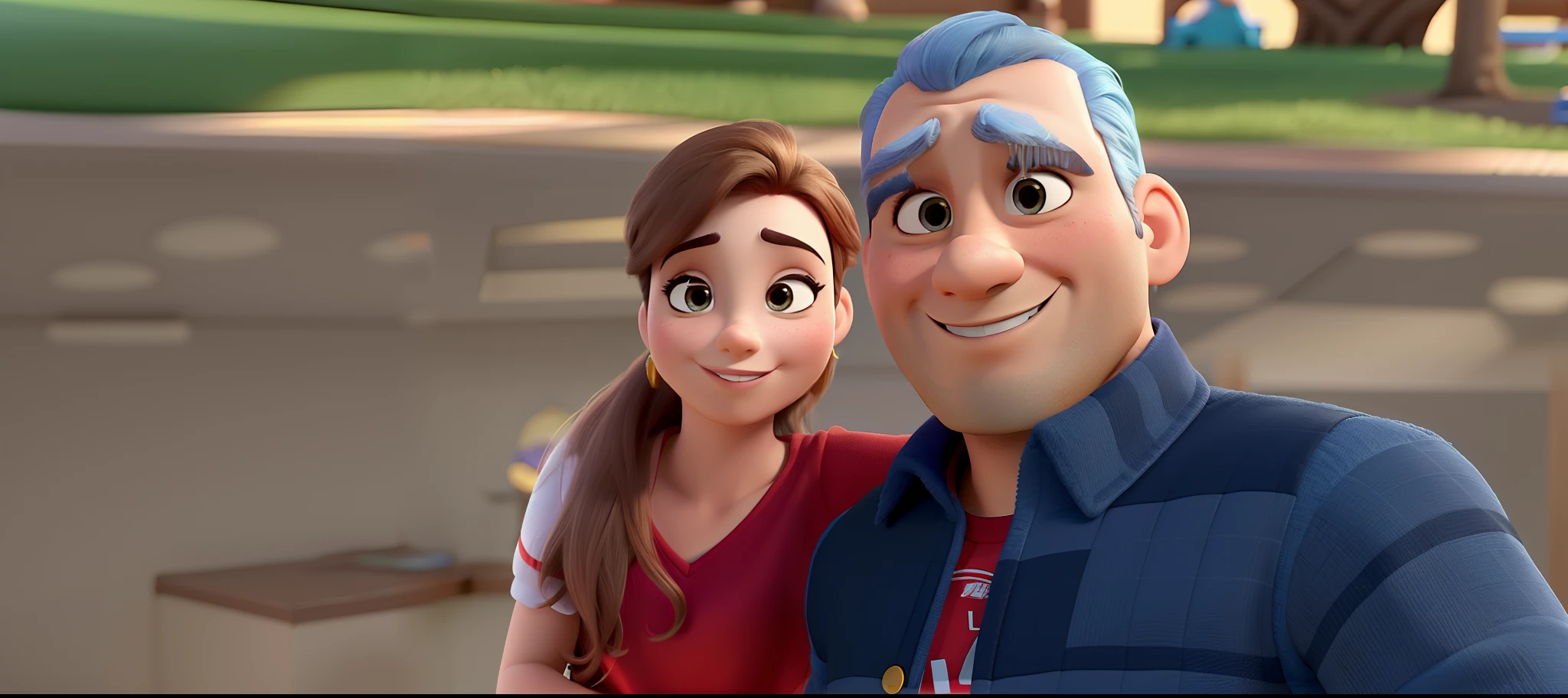 casal homem e mulher no estilo Disney Pixar, alta qualidade, melhor qualidade