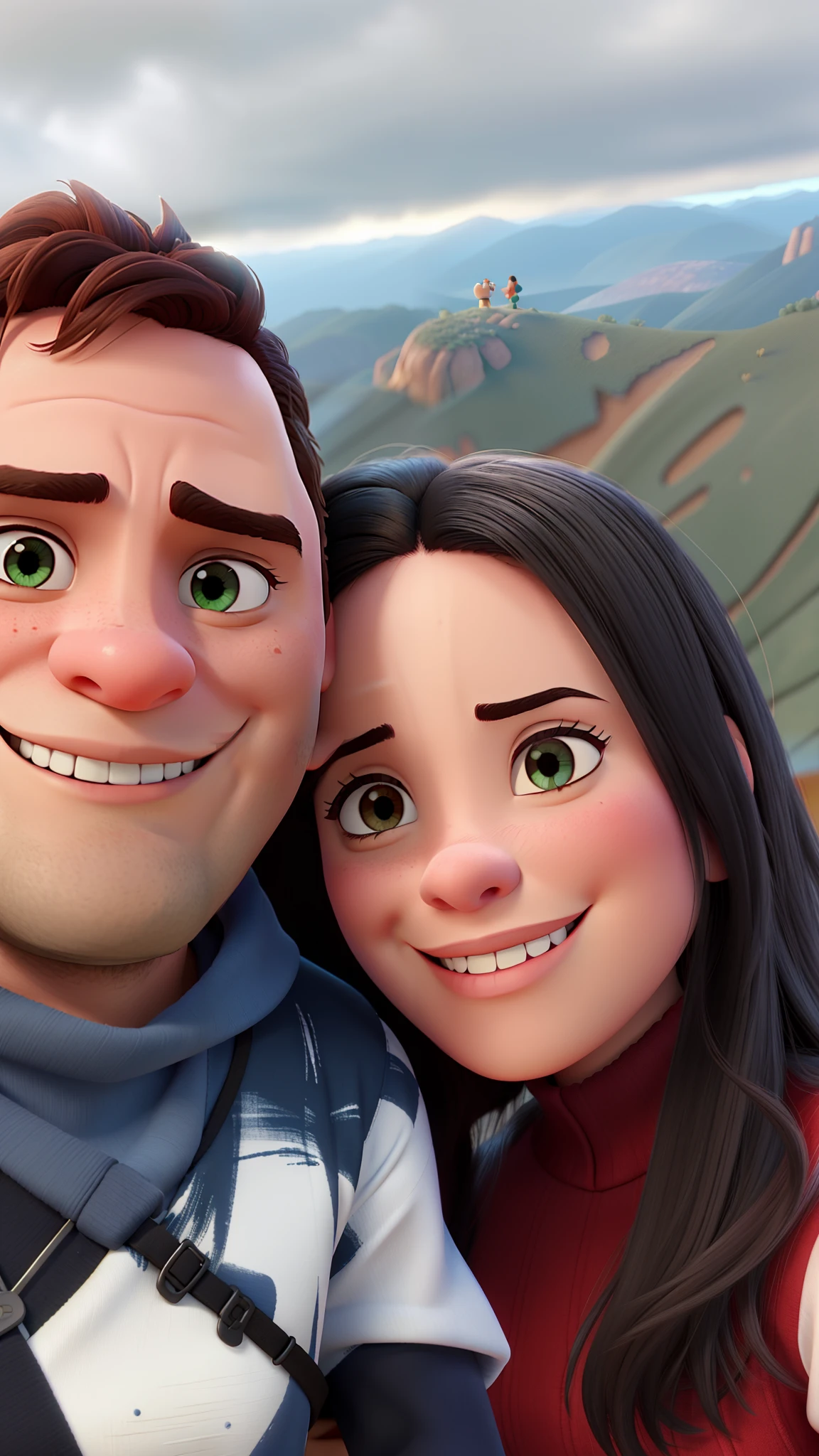 romantic couple, igual aos filmes Disney Pixar