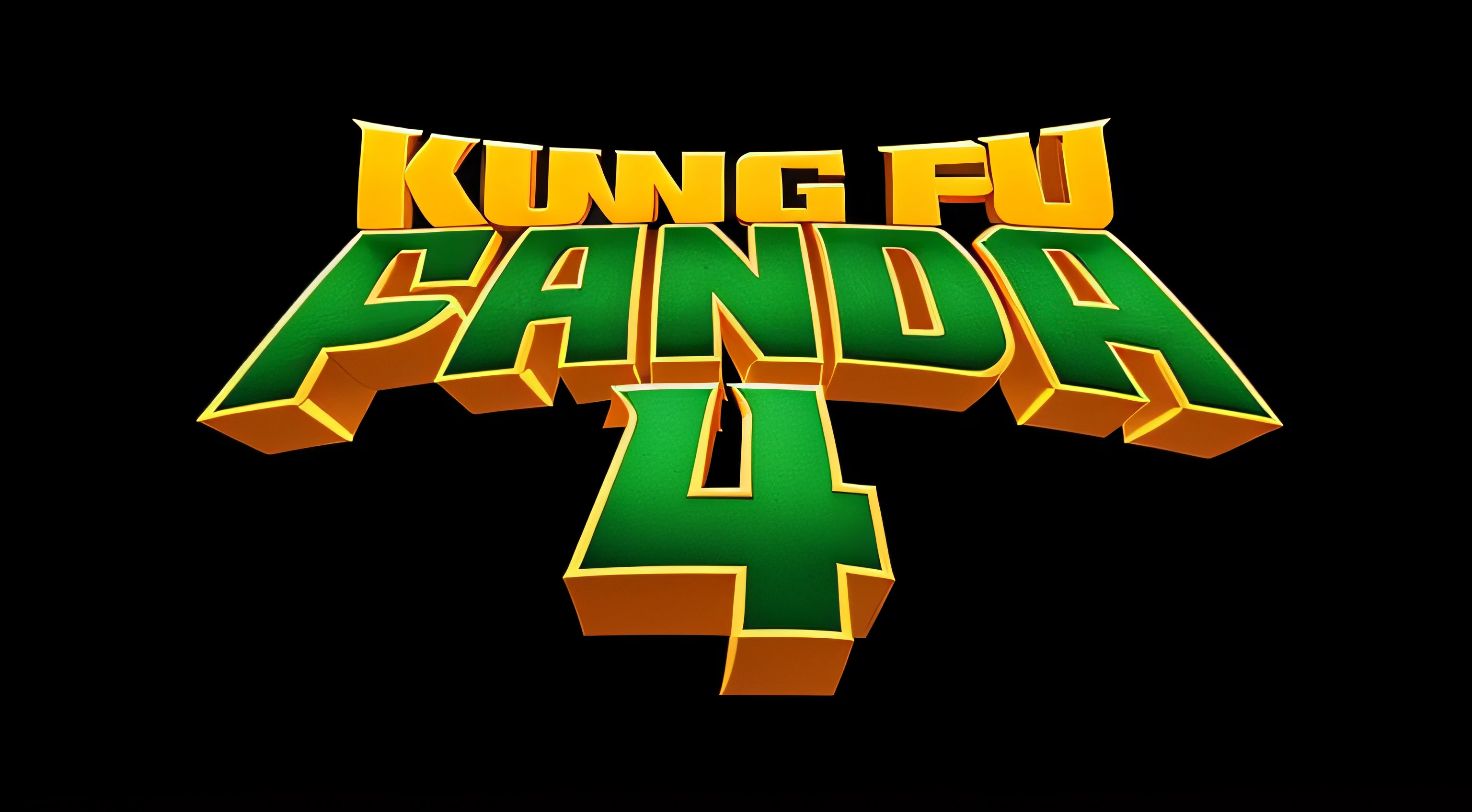 a close up of a logo for a video game called kung panda 4, kung fu panda, kung-fu, kung fu, game logo, official art, official artwork, c 4 d ", 60s kung fu film, panda panda panda, 43456k film, panda, official render, 435456k film