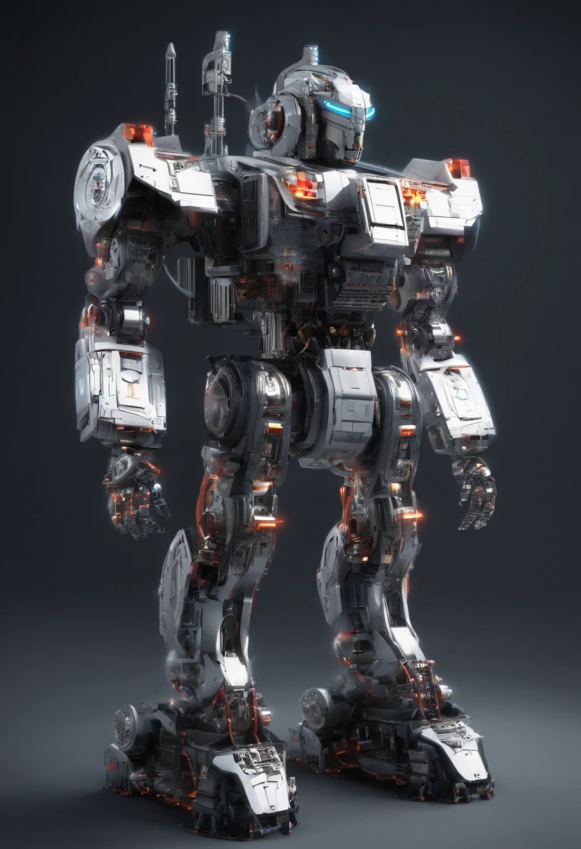 What if the Roman Empire ruled the world to the present day and reached space? Gundam Mecha , science fiction, Front view, senso de tecnologia, c4d, Renderizador OC, Motor irreal, High detail, desenho industrial, HD 8K, studiolight, retro