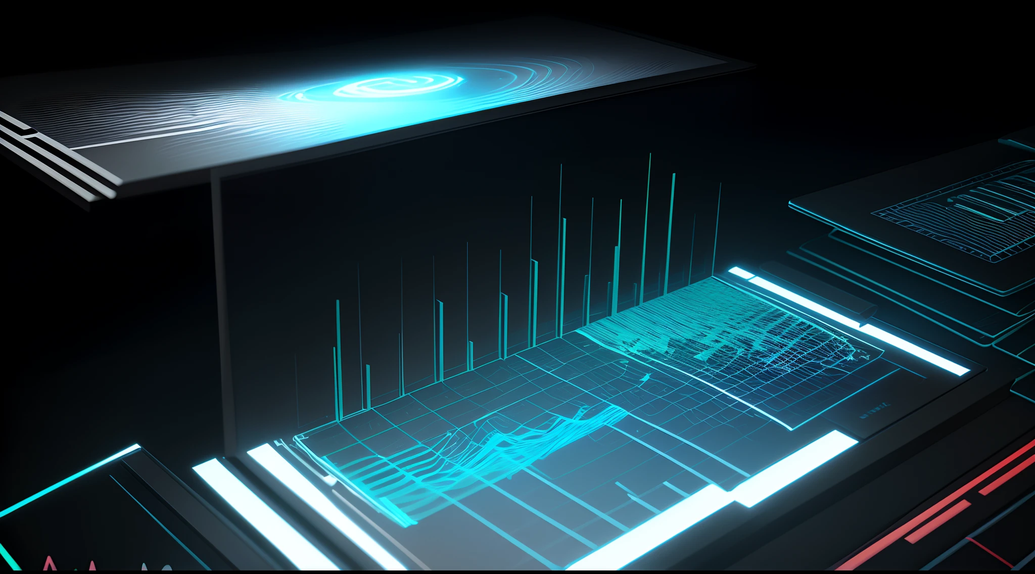 Engaging 3D visualization featuring stunning graphs、glinting