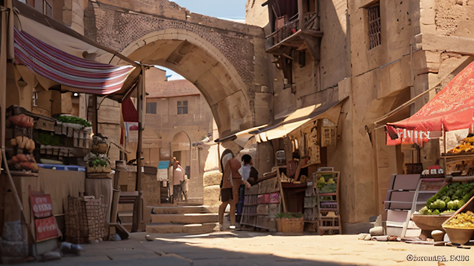 ancient market, high detail