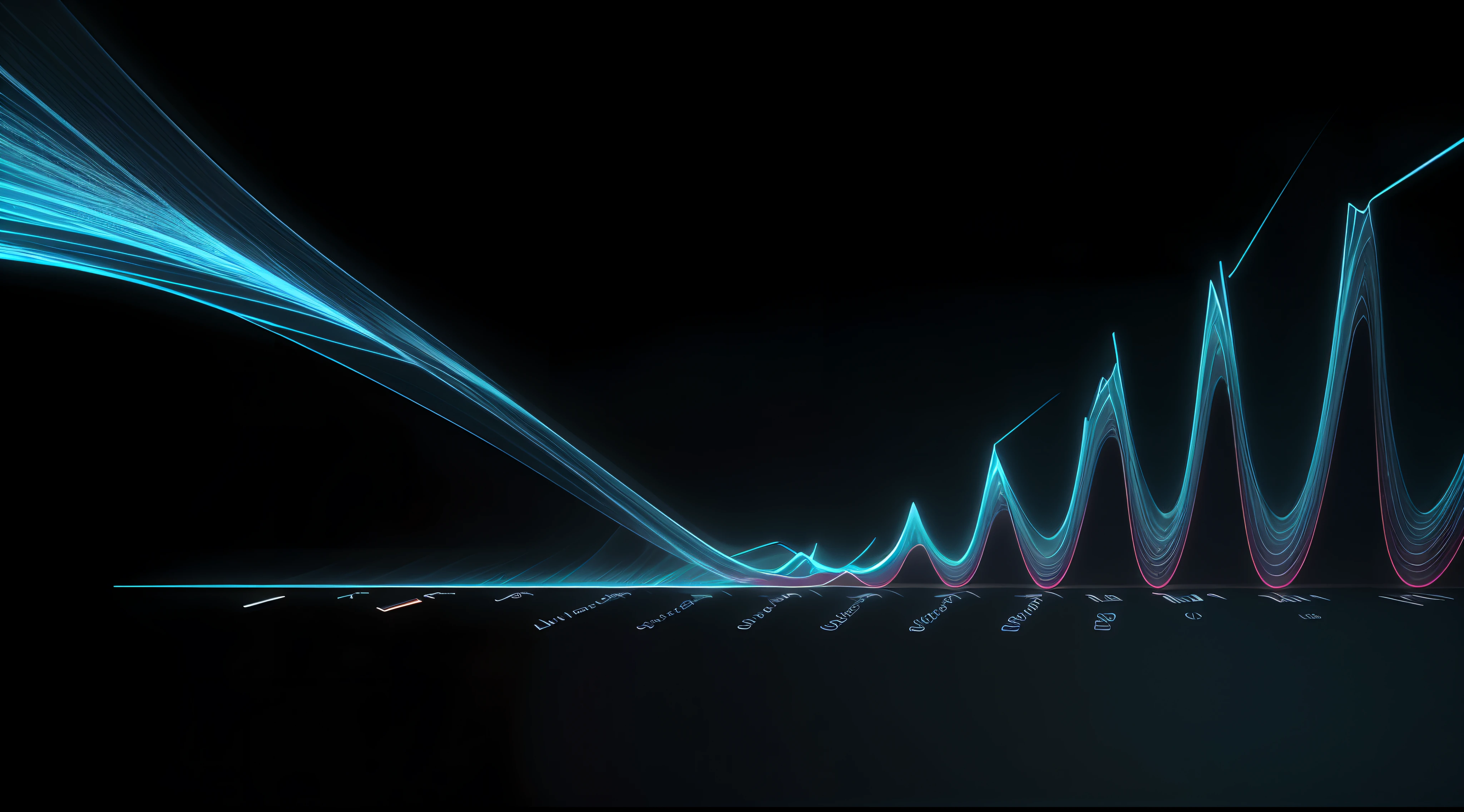 Engaging 3D visualization featuring stunning graphs、glinting