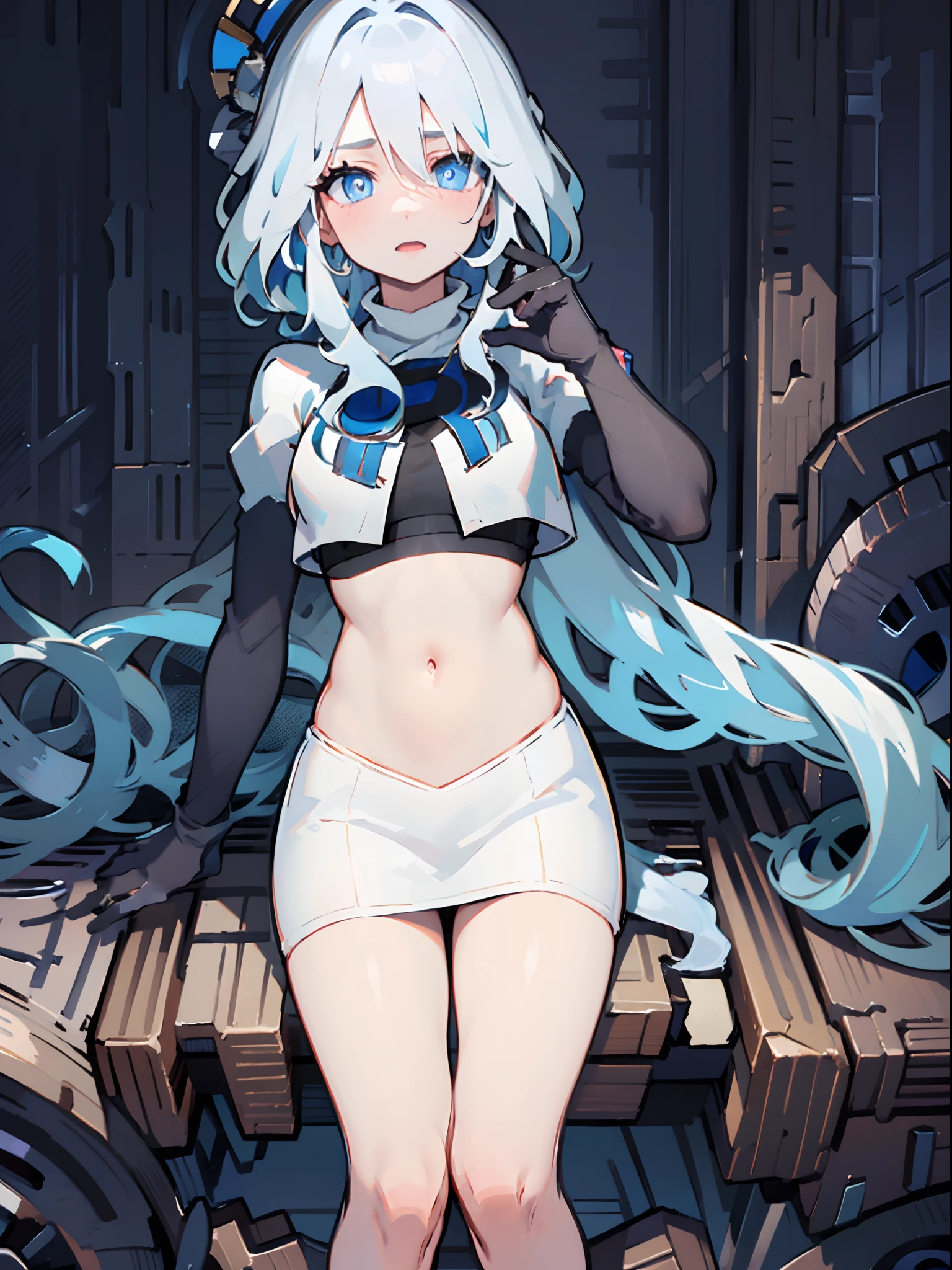 (hetero couple:2), (cityscape:1.5), (orgasm, NSFW, topless bare small middle boobies, uncensored bare pussy:1.6), (Face of love, I'm so happy:1.5), (cyborg girl:1.5), low , dynamic angle, stylish free pose, (headphone, mechanical fuselage, mechanical clothing), looking at the viewer, (hime cut, long hair:1.5), (blue mini skirt:1.5), plastic corset, Beautiful light effect, glowing skin, (removable long sleeves, very wide sleeve:1.5), (caution decal, corporate logotype:1.2), (small open mouth:1),