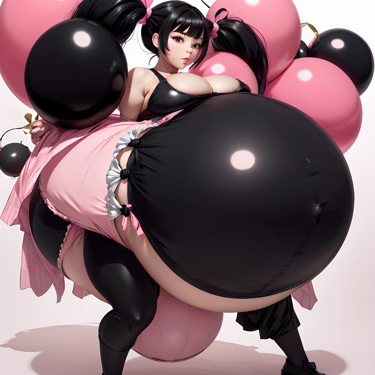 Twintails Hair Bow, black hair,Big Baby Bump pregnant, pink sex latex suit, Big boobs, nipple, cum, Big Black Balloons,16 years girl, Big pregnant Belly, Big Pregnant girl, Largest Belly of Pregnant, Huge Pregnancy, background bar ,Huge 9 months Pregnancy Belly,huge belly expansion, huge belly girl