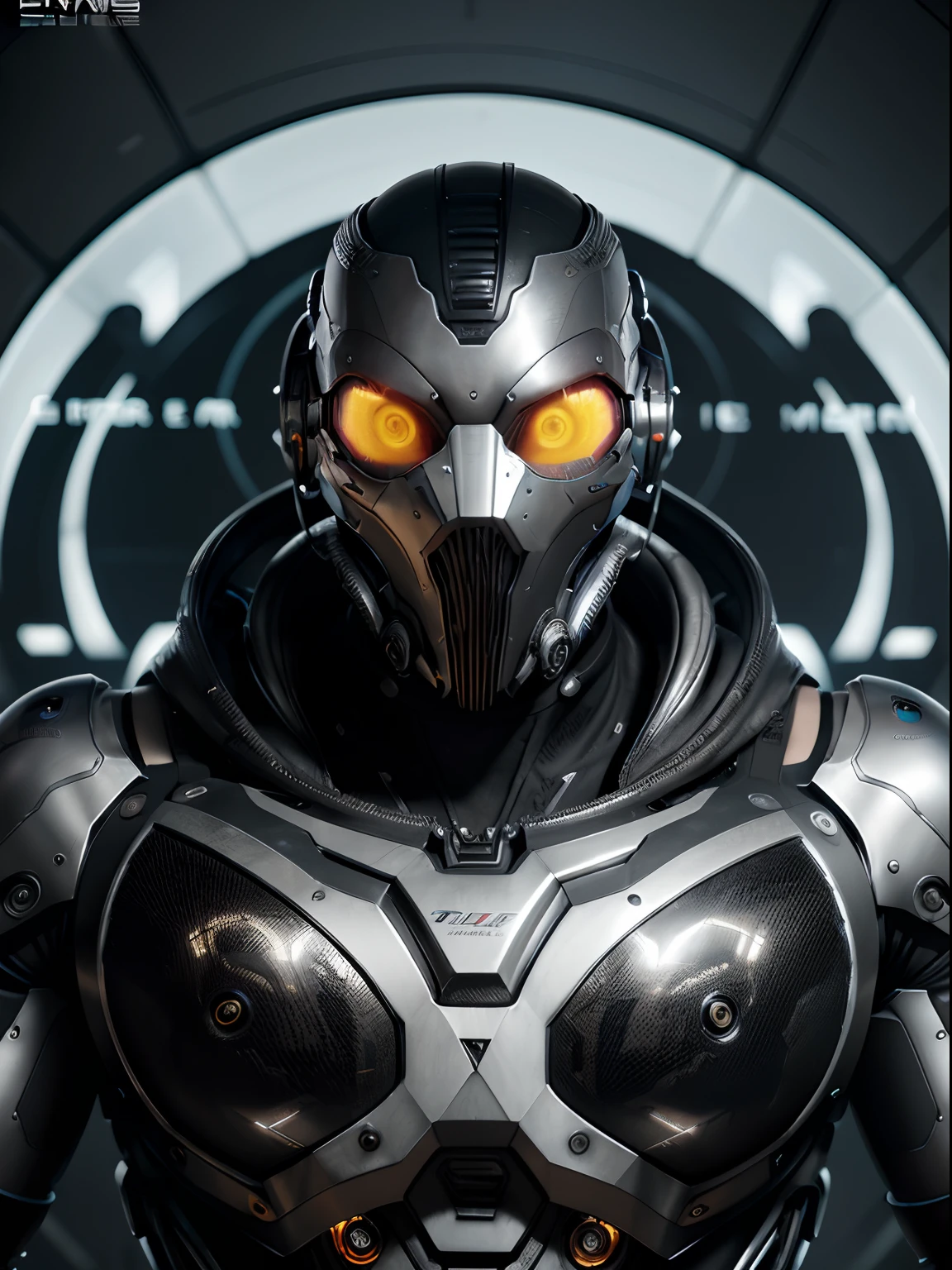 <lora:NOFACE V3.0:0.8>,Gundam,huge_breasts,mecha,solo,1other,upper body,helmet,science fiction,robot,no humans,glowing,mask,armor,cable,chain mail,crack,fully armed,glowing eyes,<lora:more_details>,realistic,, (masterpiece:1.2),(best quality:1.2),intricate details,newest,ai-generated,perfect anatomy,1girl,
beautiful girl,Sitting with legs extended,Content,wrestling ring,Celestial Bridge Leading to the Stars,
edgQuality,