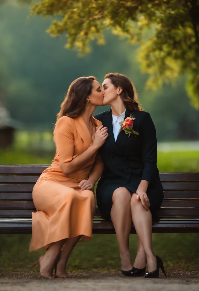 Lesbian kissing
