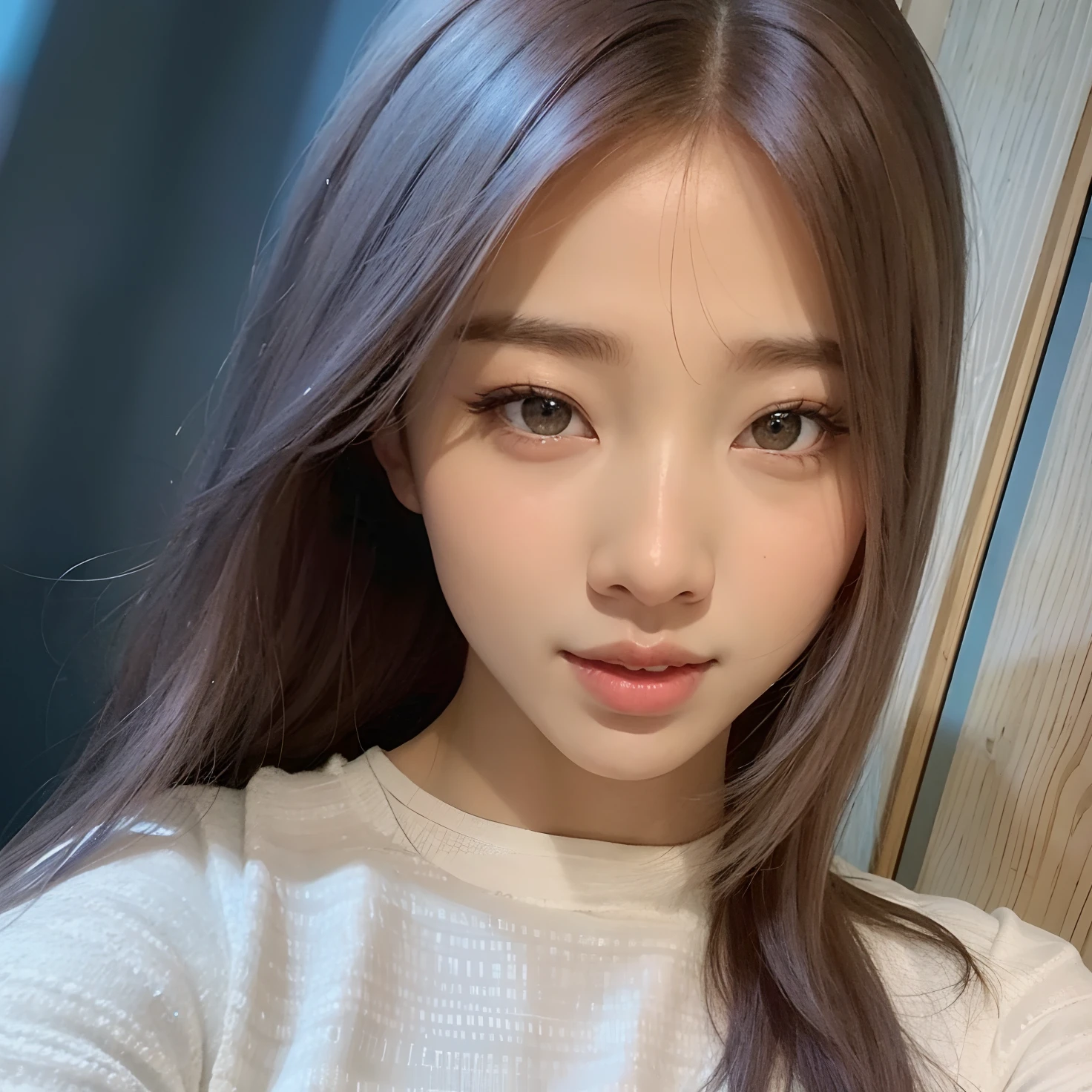 um close up de uma mulher com cabelos longos e uma camisa branca, tzuyu de duas vezes, Jaeyeon Nam, Heonhwa Choe, Lee Ji - Eun, Lee Ji-eun, Parque Ji-min, Jinyoung Canela, young adorable korean face, kwak ji jovem, korean symmetrical face, Seseon Yoon, wan adorable korean face