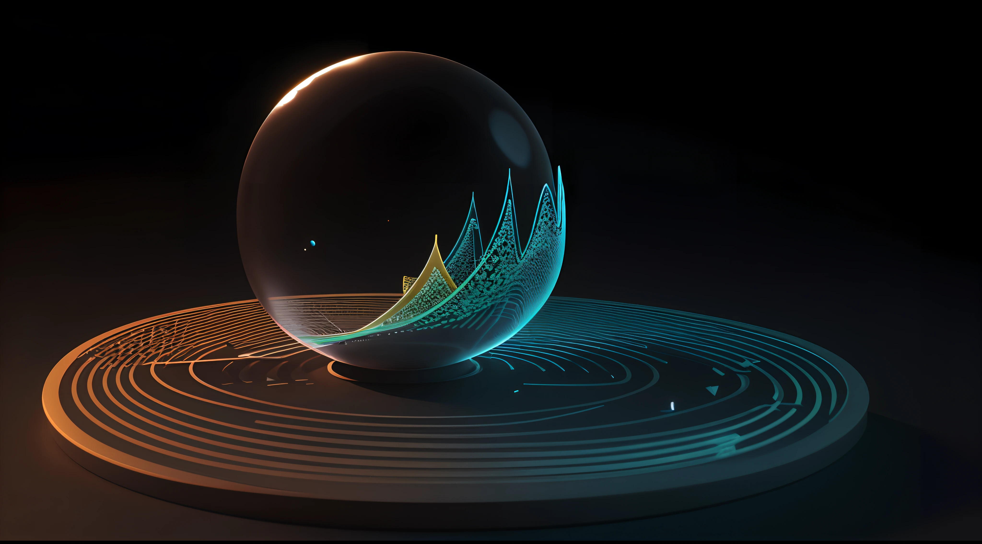 Engaging 3D visualization featuring stunning graphs、glinting