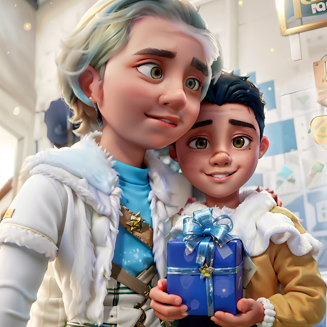 There's a man and a boy who are holding a gift, Ronaldo Luis Nazario de Lima, caio santos, Ronaldo Luis Nazario da Lima, Phenomenon Ronaldo Nazario, with a kid, 1614572159, mateus 9 5, Directed by: Nandor Soldier, Ronaldo Nazario, foto do perfil