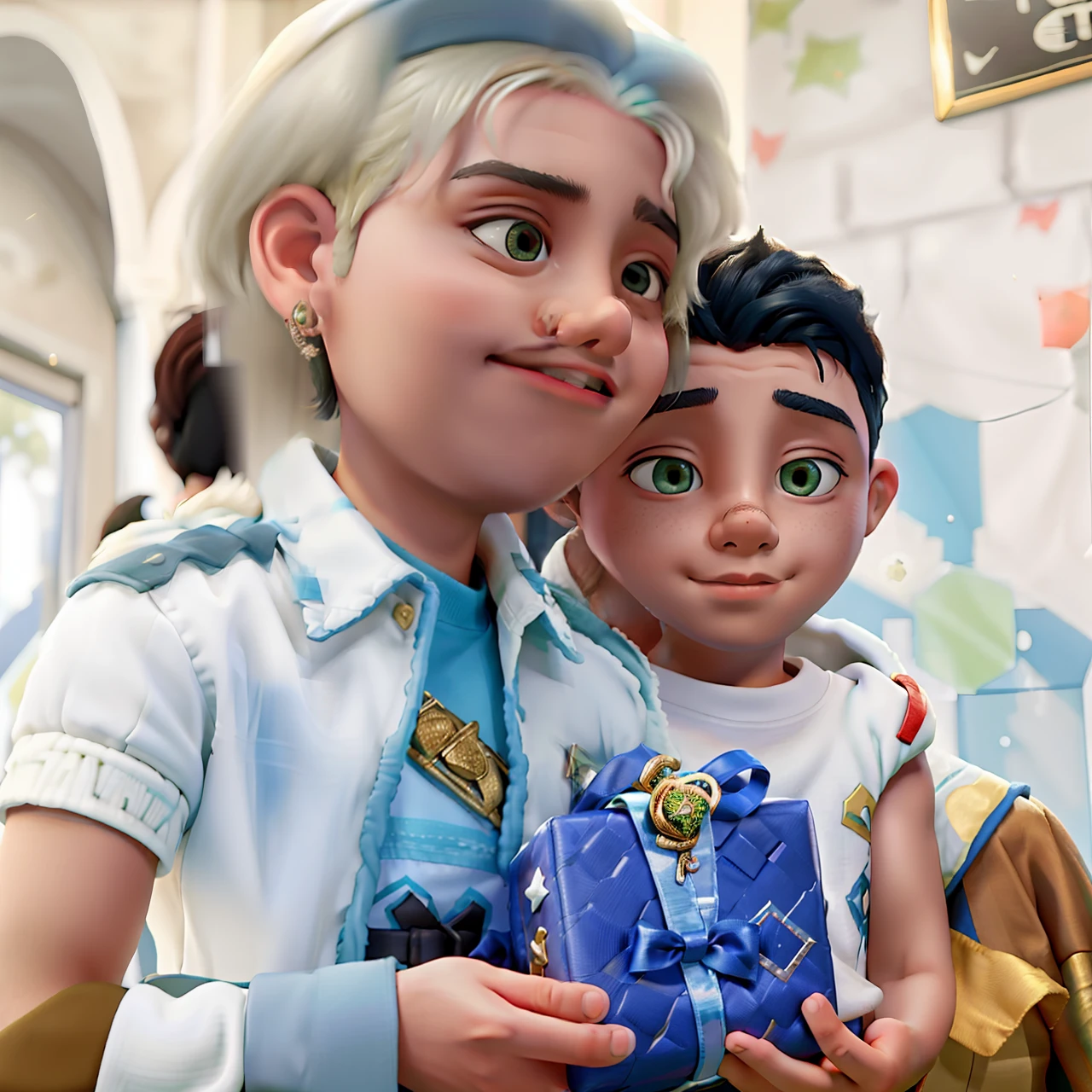 There's a man and a boy who are holding a gift, Ronaldo Luis Nazario de Lima, caio santos, Ronaldo Luis Nazario da Lima, Phenomenon Ronaldo Nazario, with a kid, 1614572159, mateus 9 5, Directed by: Nandor Soldier, Ronaldo Nazario, foto do perfil