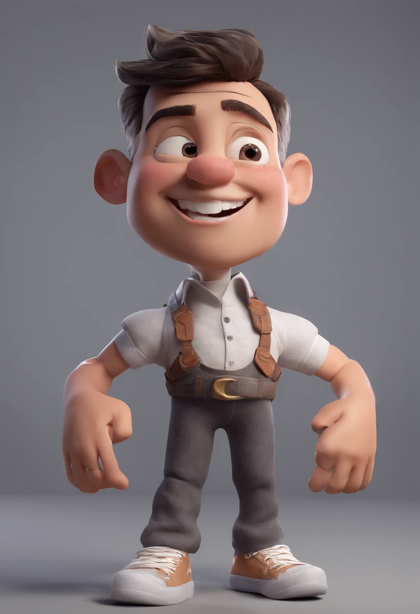 Cartoon character of a man in a black tank top and white sweatpants, white sneakers, a scar on the right side on the forehead, next to the eyebrow, right muscle, ,academia, animation character, Caractere estilizado, animation style rendering, 3D estilizado, Arnold Maya render, 3 d render stylized, toon render keyshot, Personagem 3D, Personagem 3D, 3d rendering stylized, 3 d character render, personagem de desenho animado, Personagem de close up, Pose de personagem, (Estilo Pixar) (master part:1.2) (Bokeh) (best quality) (pele detalhada) (textura detalhada) (8k) (argila) (Cinematic lighting) (foco nítido