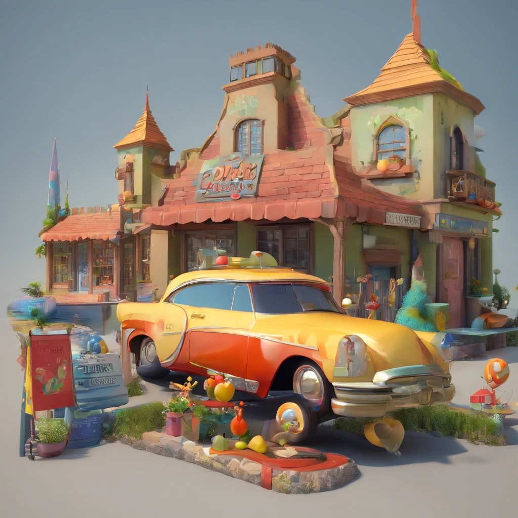 "Make a Disney Pixar-style picture, em 3d"