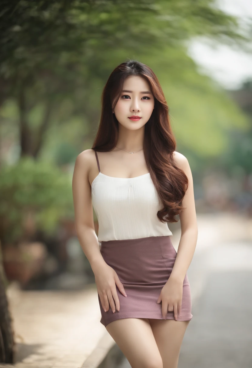 beautiful Korean women,Sexy, full bodyesbian, Asian female high school student, Almost naked, a skirt