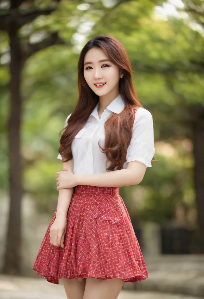 beautiful Korean women,Sexy, full bodyesbian, Asian female high school student, Almost naked, a skirt
