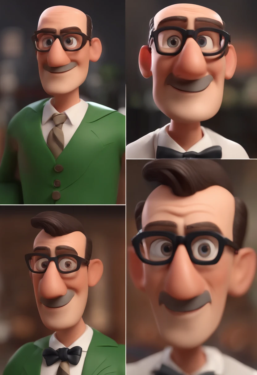 Criar uma imagem de um homem de 46 anos professor, sorrindo, usando oculos retangular, sendo musculoso. Na imagem o homem deve estar segurando livros. o estilo da imagem deve ser ser pixar- disney 3 d. Caractere estilizado, animation style rendering, 3D estilizado, Arnold Maya render, 3 d render stylized, toon render keyshot, Personagem 3D, Personagem 3D, 3d rendering stylized, 3 d character render, personagem de desenho animado, Personagem de close up, Pose de personagem, (Estilo Pixar) (master part:1.2) (Bokeh) (best quality) (pele detalhada) (textura detalhada) (8k) (argila) (Cinematic lighting) (foco nítido