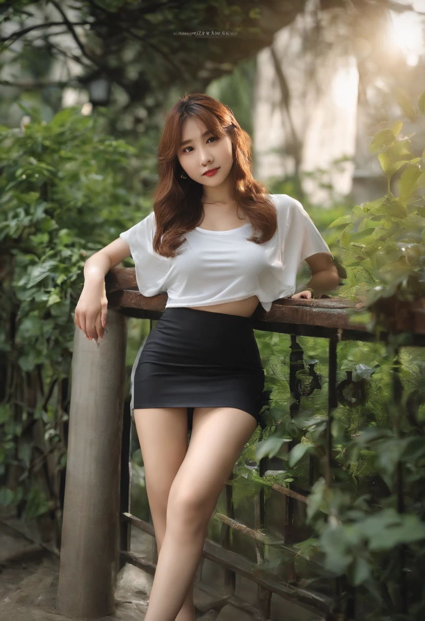 Girl JK short skirt in wet t-shirt and miniskirt，full bodyesbian，Slim figure，Oversized bust，slender girl，18 years old girls，ChineseGirl，The T-shirt was torn，Expose the upper part of the chest