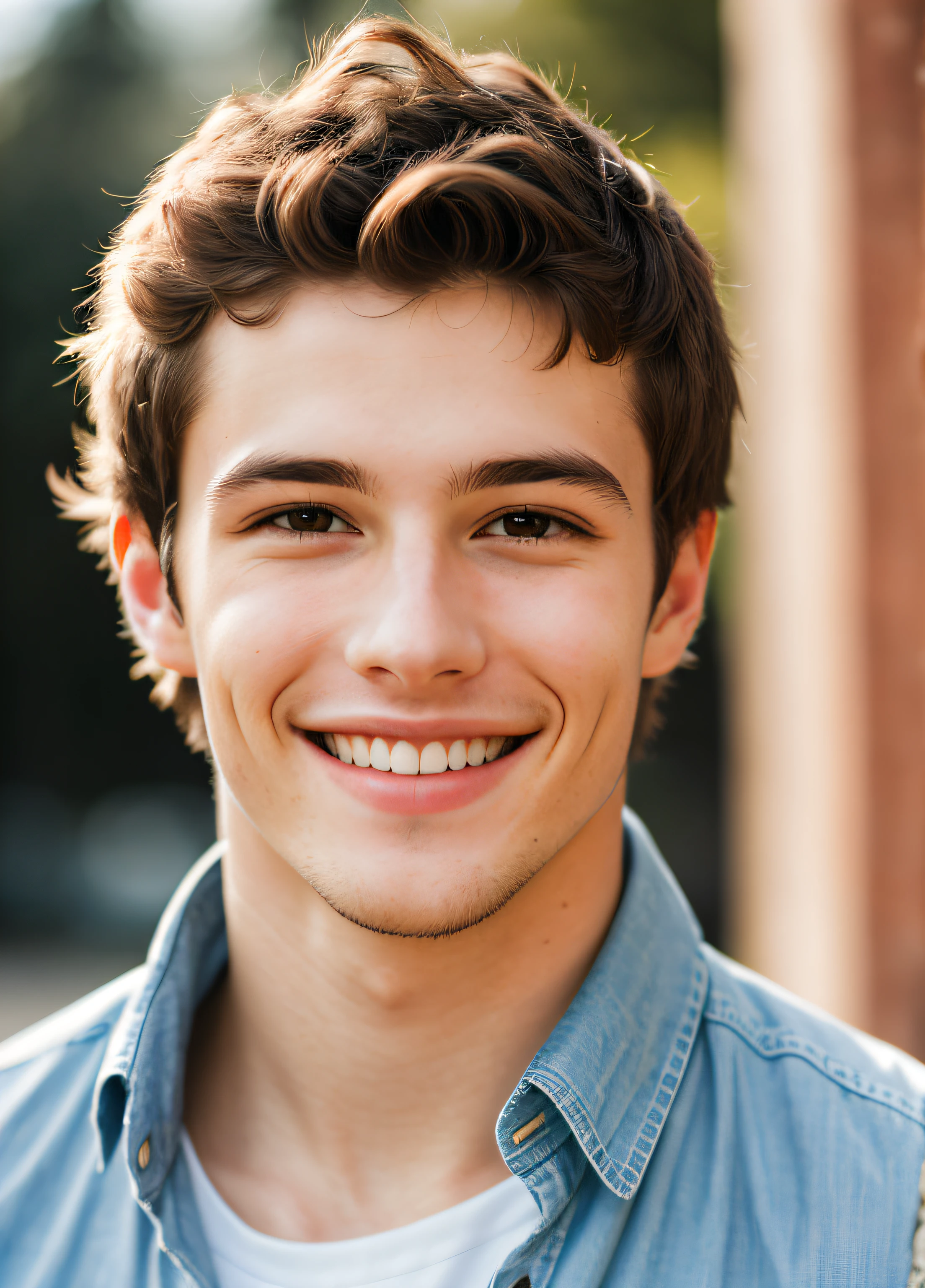 photography of young caucasian man smiling