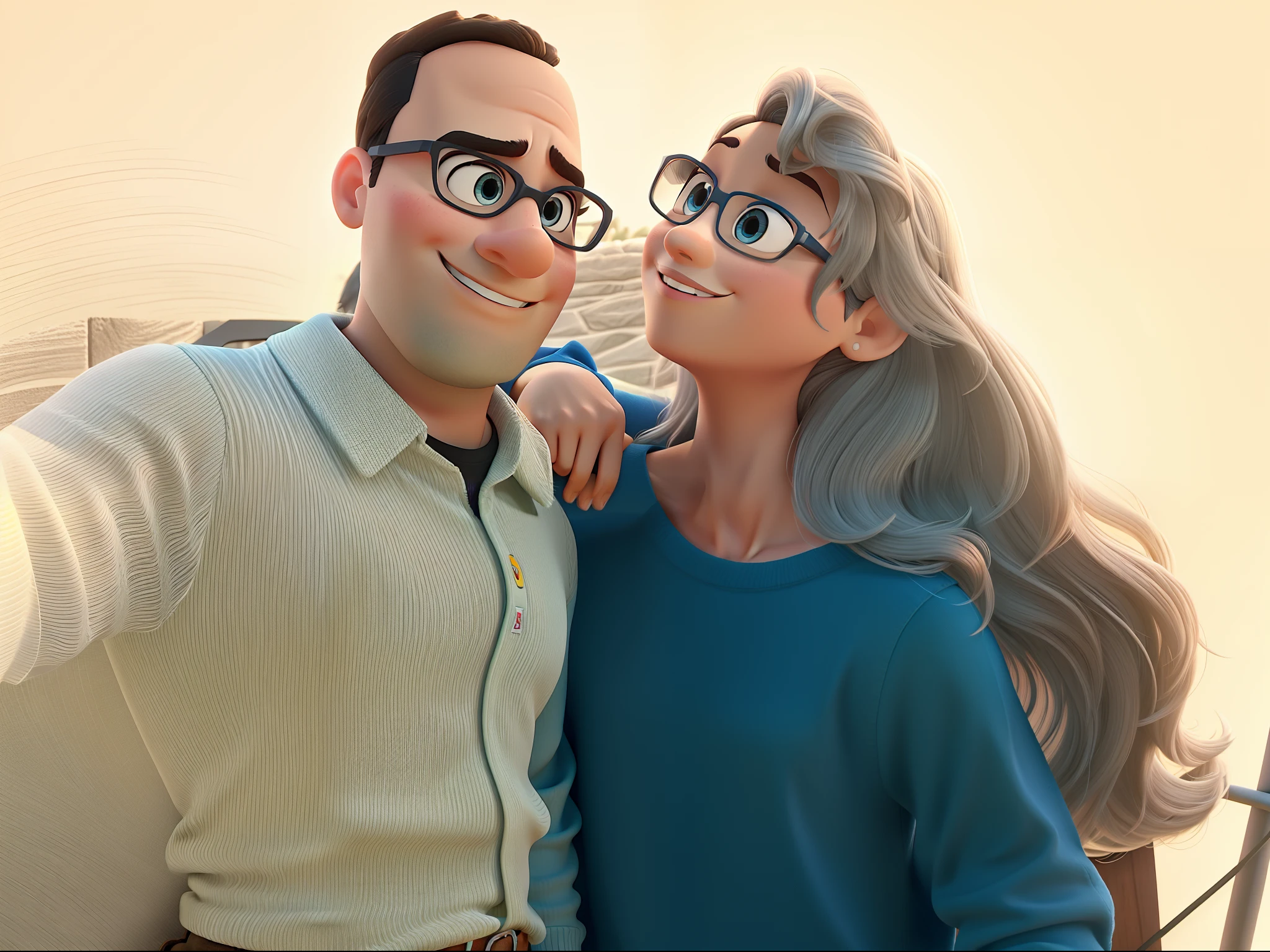 Um poster estilo pixar 3d igual essa foto