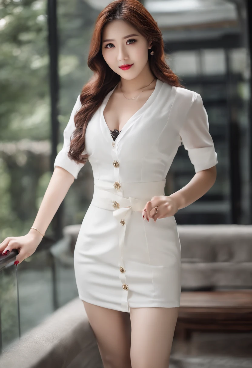 beautiful Korean women,(Extremely beautiful face, Beautiful lips, Beautiful eyes),long whitr hair,high-heels,27yo,whip, whip,Perspective black,Gilet blanc,white skinned,black garter stockings,Sheer maroon maxi skirt,Overweight,thighs thighs thighs thighs,White pedicure