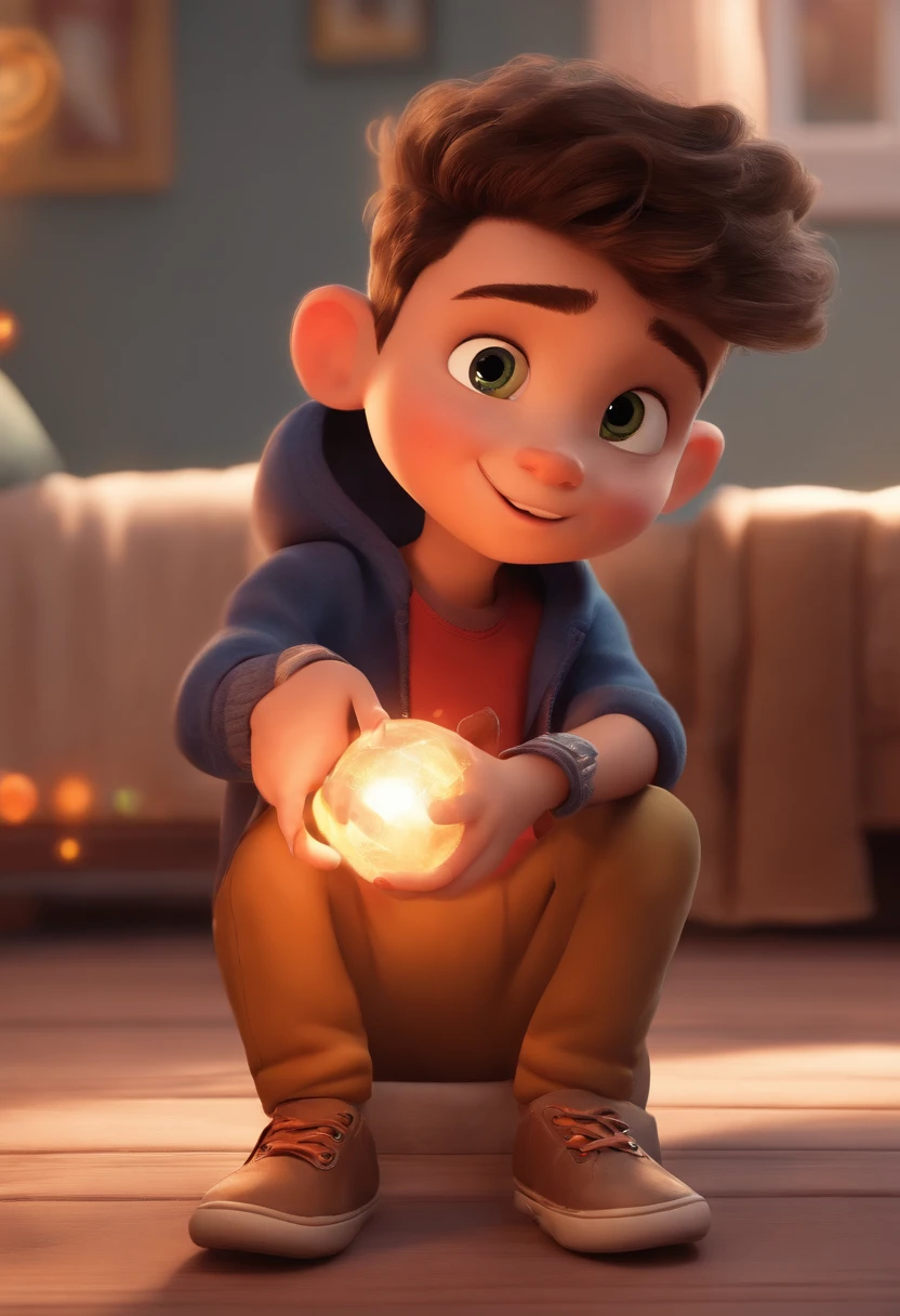 Image of a boy for a story in a YouTube video in Pixar format, He's the  allabester, He's the class leader, He's outgoing, Playful and gets up for a lot of things