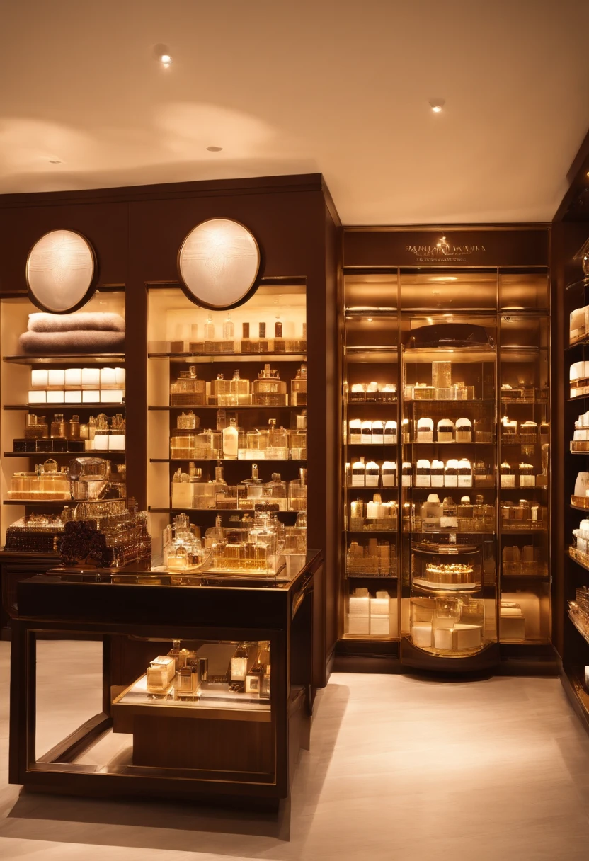 simple style and small size perfume store with light colors named Parfumania