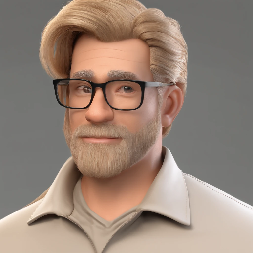 Tenho 48 anos, My hair is blond pulled to brown. Meu cabelo tem um pequeno rabo de cavalo. Uso barba estilo vicking, no braid. I wear glasses