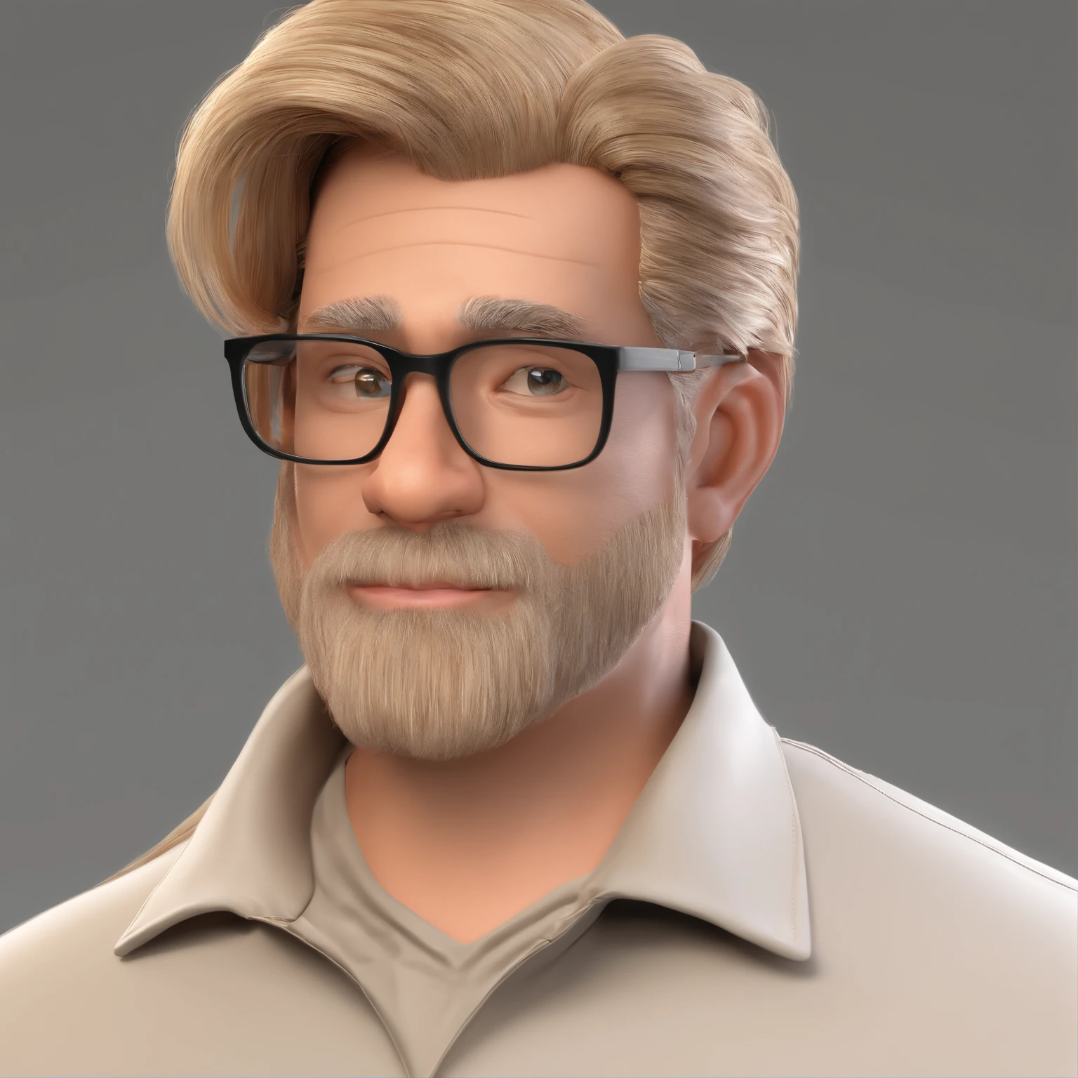 Tenho 48 anos, My hair is blond pulled to brown. Meu cabelo tem um pequeno rabo de cavalo. Uso barba estilo vicking, no braid. I wear glasses