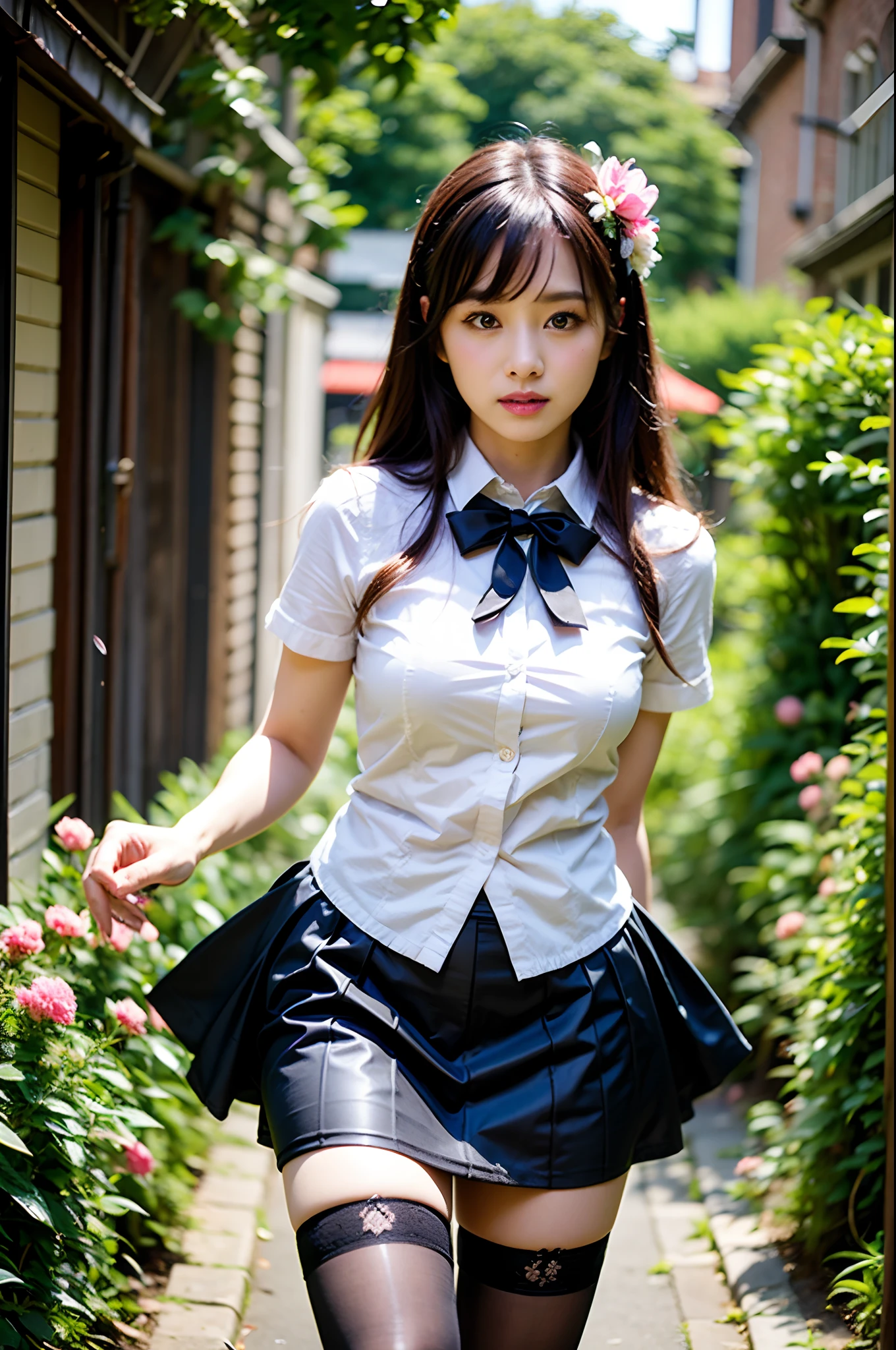 1girl, woman, beautiful, medium breasts, flirtatious look, high res, (1girl eyes looking at viewer:1.55), Simple Background, Emphasis on the chest, whole body, cute face, beautiful face, nipple, light smile, (skirt lift:1.2), skirt lift pov, constricted waist, blush, shy, panties, underwear, 25 years old woman, skirt lift, flipped my skirt, (perfectly detailed face), looking at viewer:1.8, girl in summer cloth, 25 years old woman, photorealistic image, high res, girl in summer clothes, Plain costumes, mini skirt, park bench, one piece dress, photorealistic, (bokeh), best quality, 8k, UHD