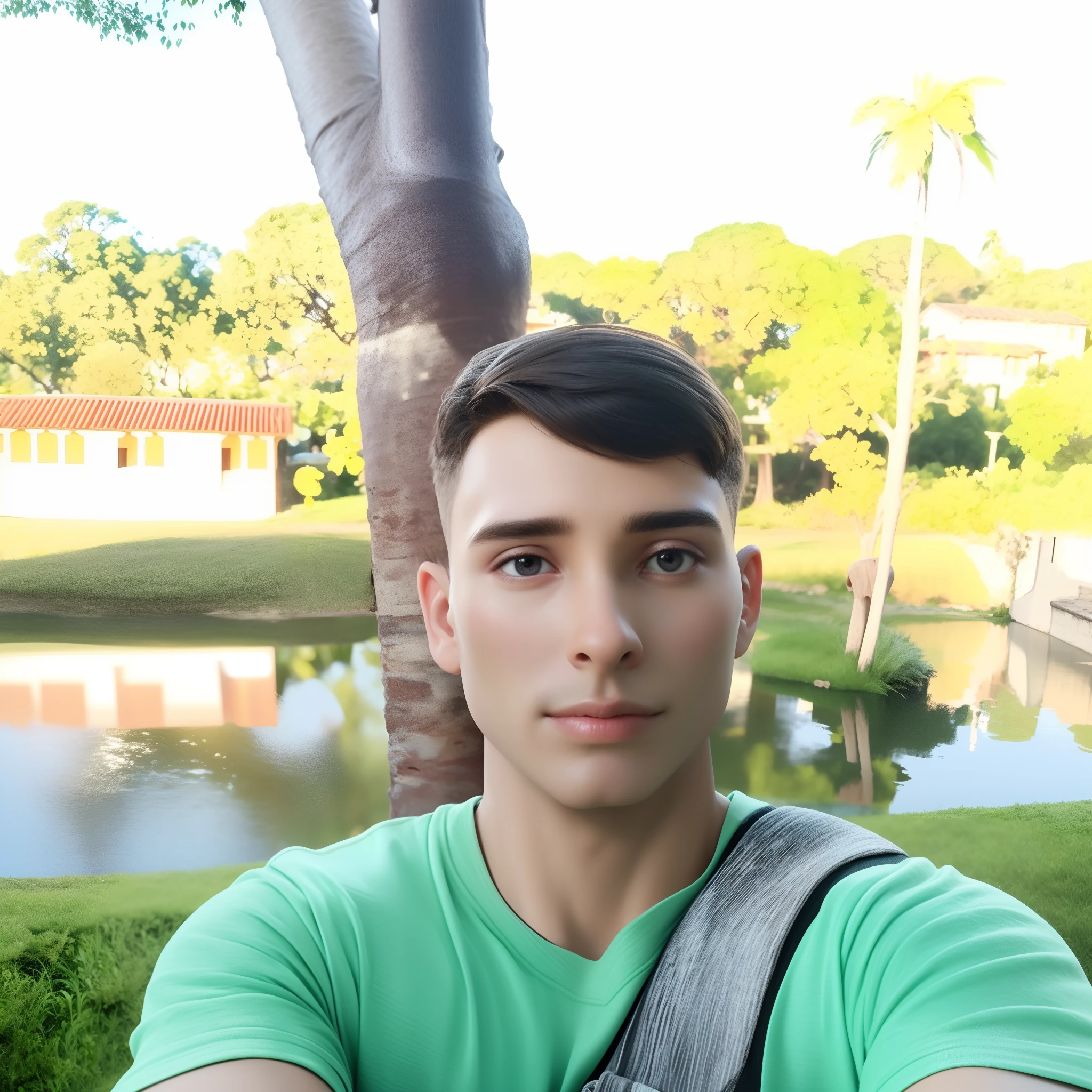3d hombre 3d estilo, (obra maestra, calidad superior, mejor calidad, brown-hair, realista, 1men, mejor calidad, detalles intrincados, staring at the camera, ultra realista 8k cg, imagen cara perfecta, impecable, limpio, obra maestra, obra de arte profesional, obra de arte famosa, film lighting, film Bloom, cara perfecta, cara masculina, ojos brillantes brown, joven.