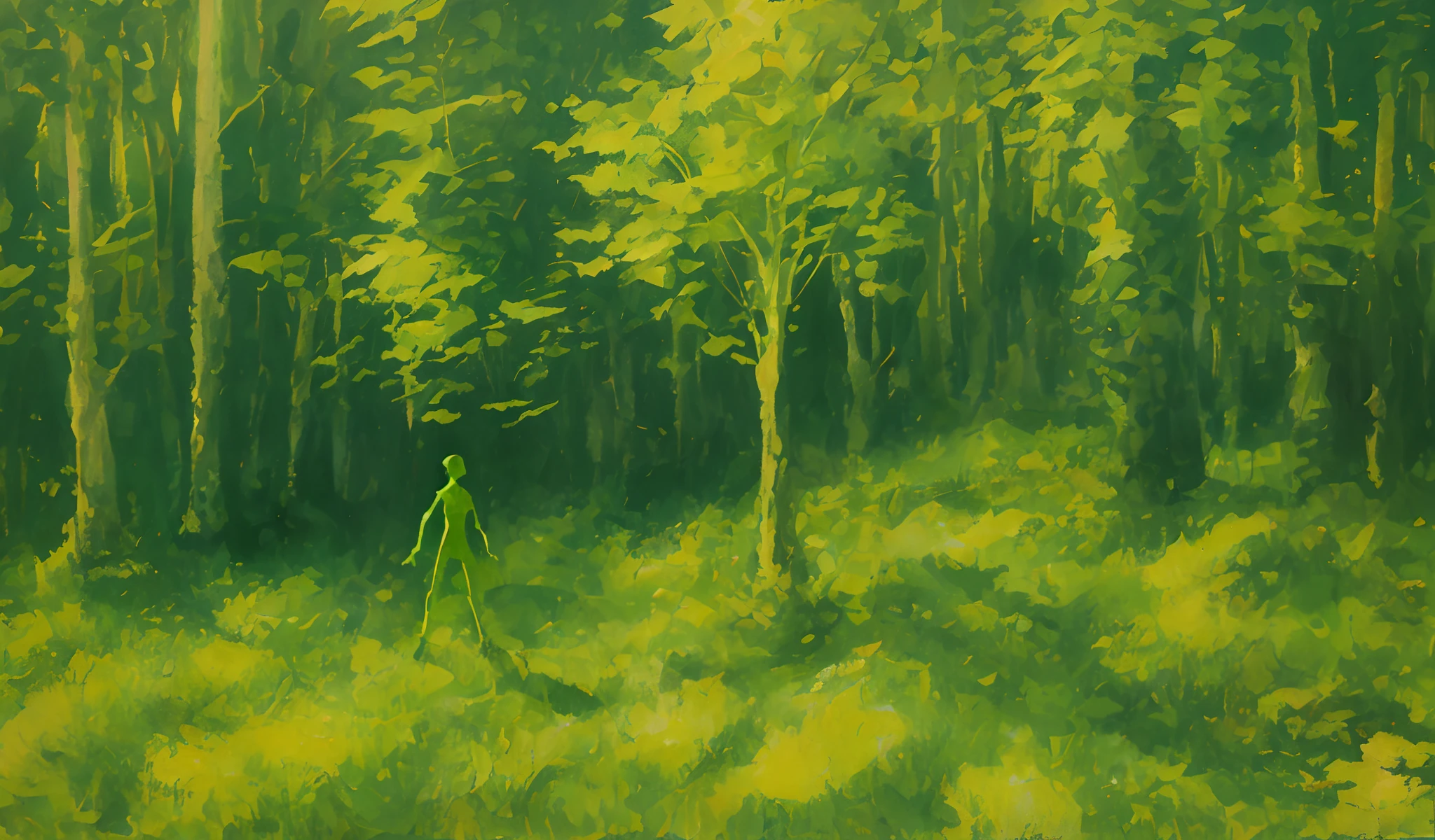 Figure, plant, forest