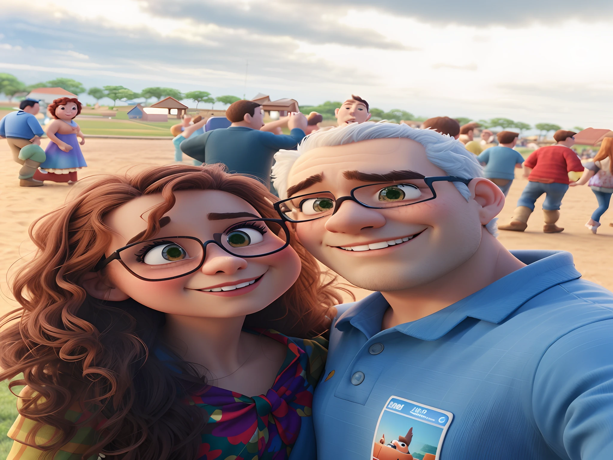 Man and woman pose for photo in front of crowd, pixar retrato 8 k foto, Ainda de um filme da Pixar, retrato pixar, pixar filme ainda, Pixar Coronavirus Movie, pixar ainda, Ainda da Pixar Movie, Ainda do filme da Pixar, quadro do filme pixar, Disney Pixar filme ainda, Ainda de um filme da Pixar de 2015
