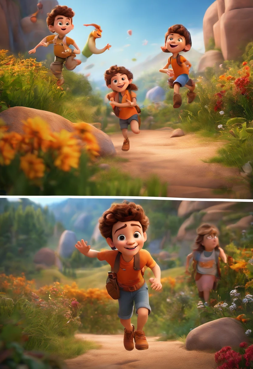 (best quality,4k,highres:1.2),realistic,photo-realistic:1.37,pixar style,boy for a YouTube video story,allabester,playful,leader of the class,extroverted,brave,fun-loving,standing up for a lot of things,illustrated,charismatic expression,vibrant colors,bright lighting,a garden background,imagination and creativity sparkles,attention to detail,expressive eyes,dynamic pose,motion blur,fine texture,polished finish,captivating scene,storybook-like feel,storytelling charm,lively atmosphere,adventure begins