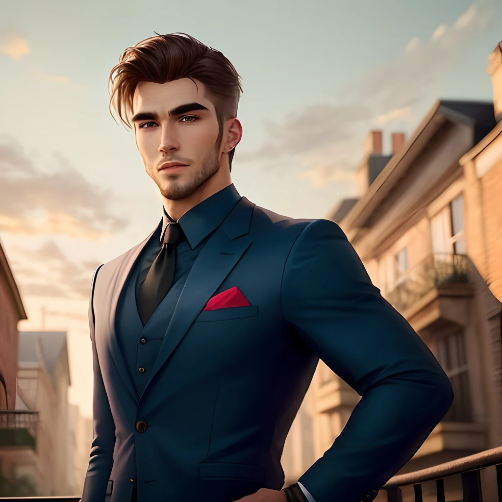 Persuasive handsome man