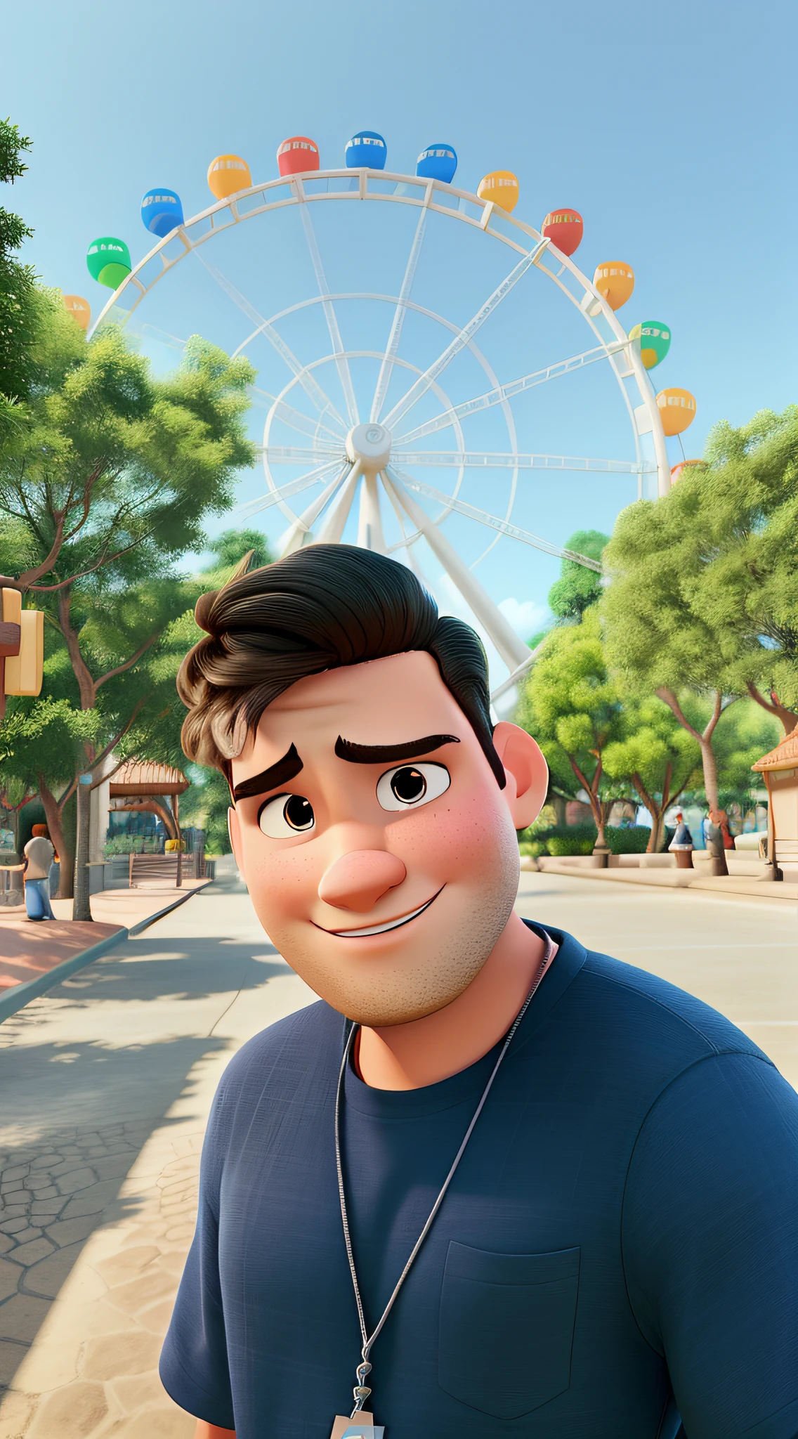 um homem branco estilo disney pixar, alta qualidade, melhor qualidade