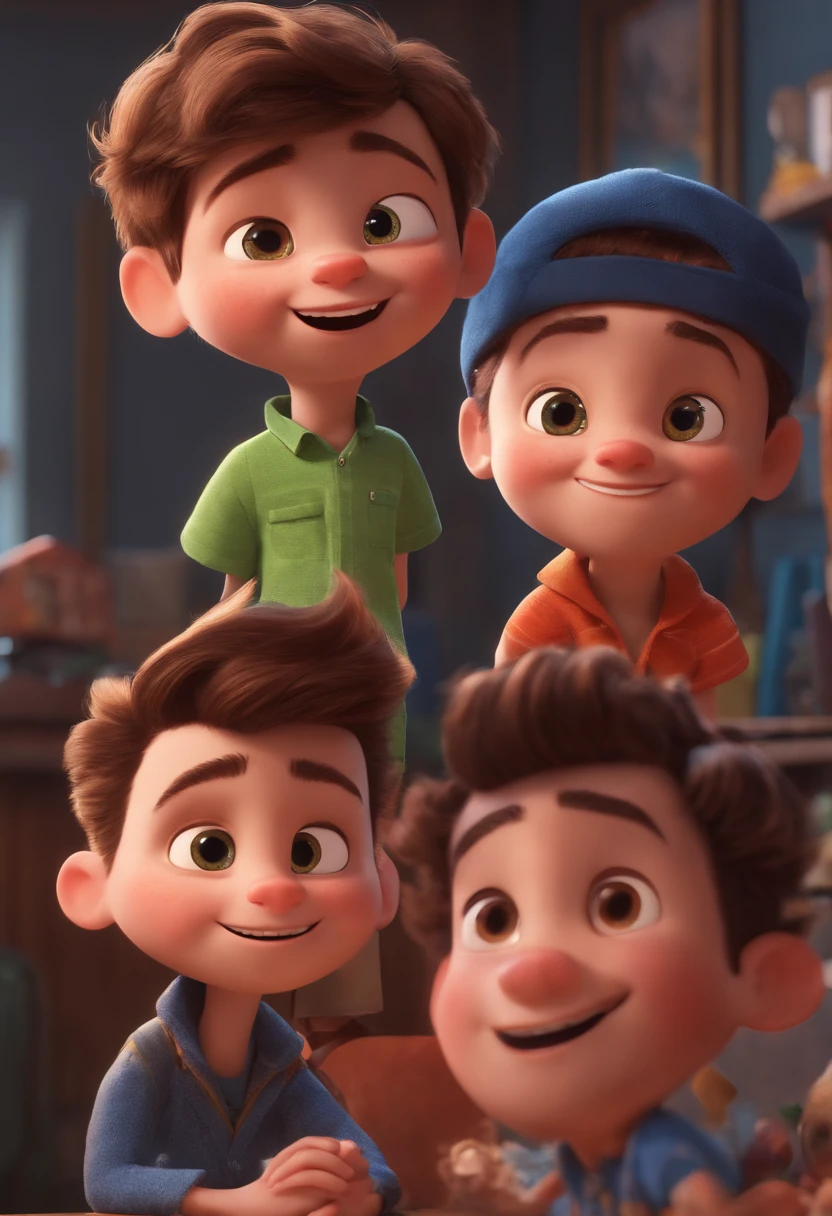 Image of a boy for a story in a YouTube video in Pixar format, He's the little allabester, He's the class leader, He's outgoing, Playful and gets up for a lot of things