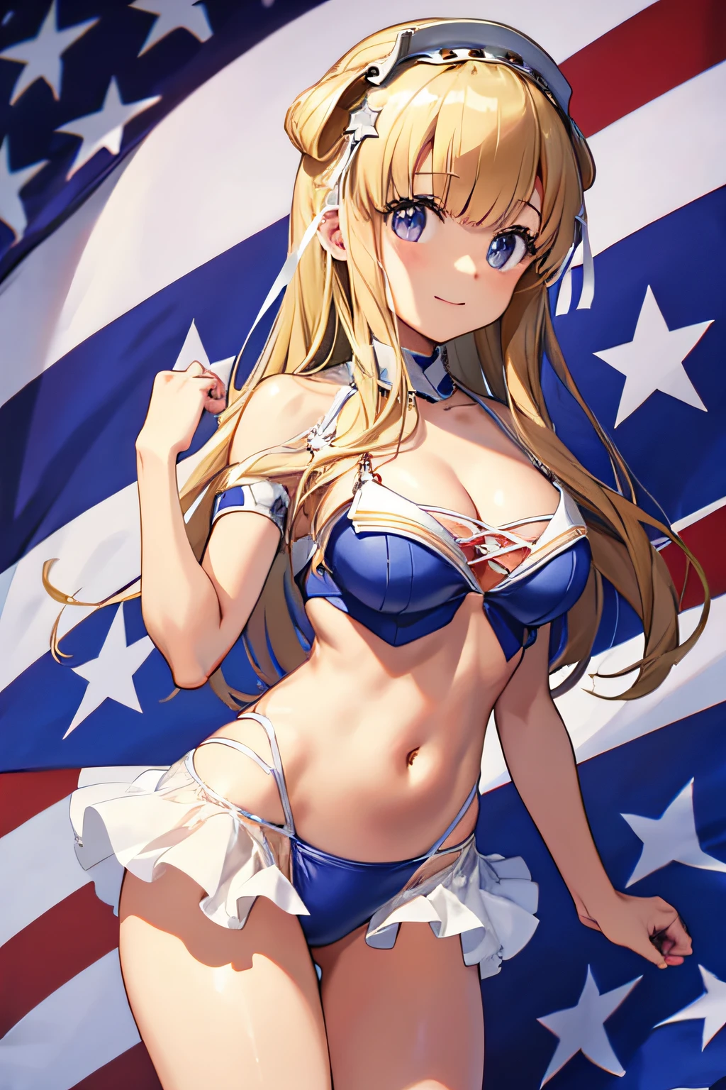 Stars and Stripes Bikini、is standing、dress room