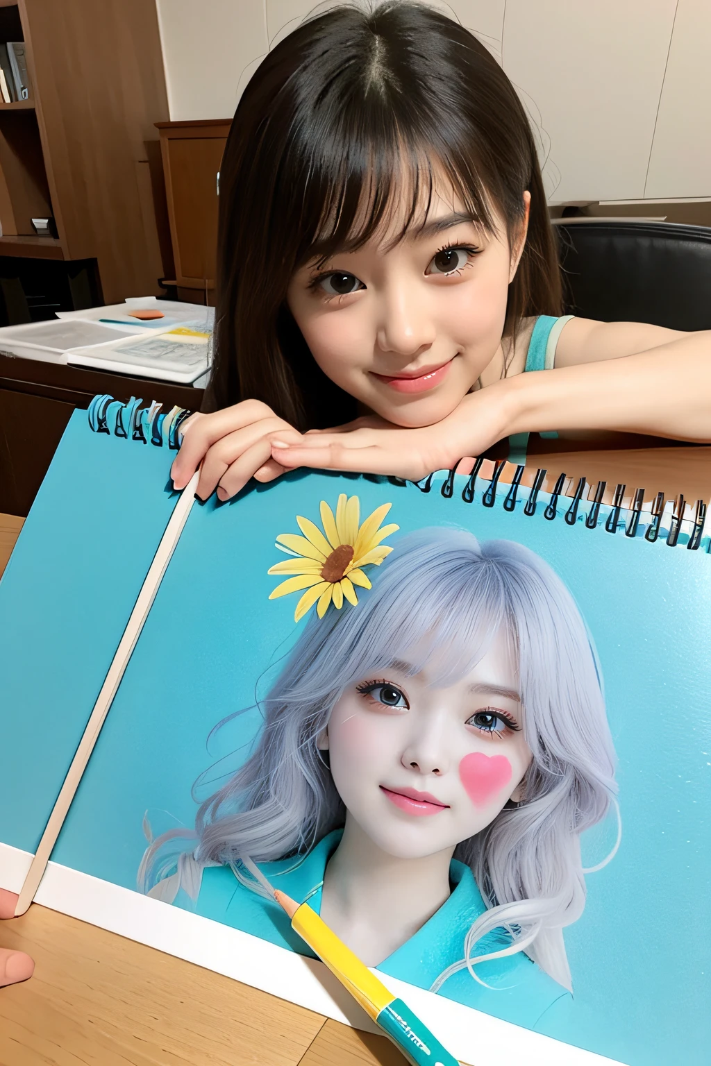 (Draw more beautifully:1.25)、(Draw more cute:1.25), (Draw on a more attractive face:1.25)、